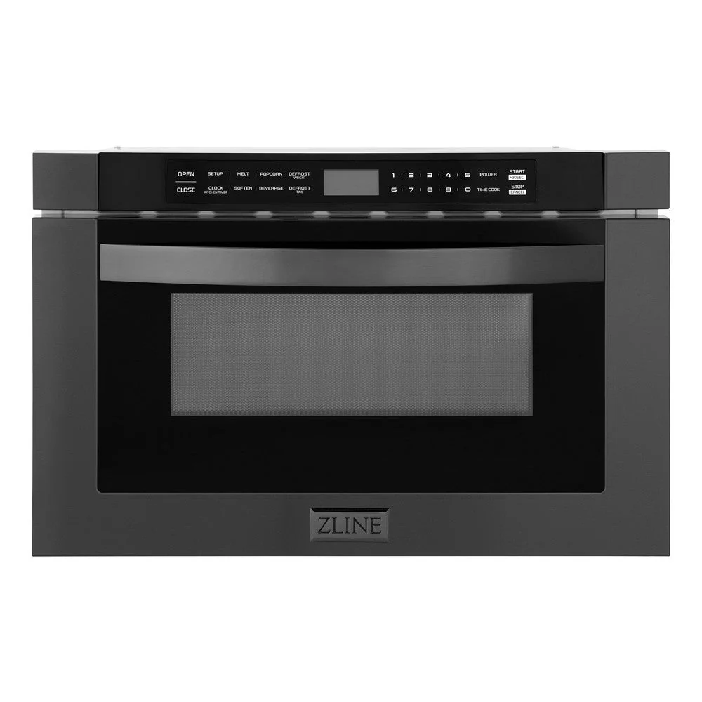 ZLINE Kitchen Package with Black Stainless Steel Refrigerator, 48 in. Dual Fuel Range, Range Hood, and Microwave Drawer (4KPR-RABRH48-MW) - Image 6