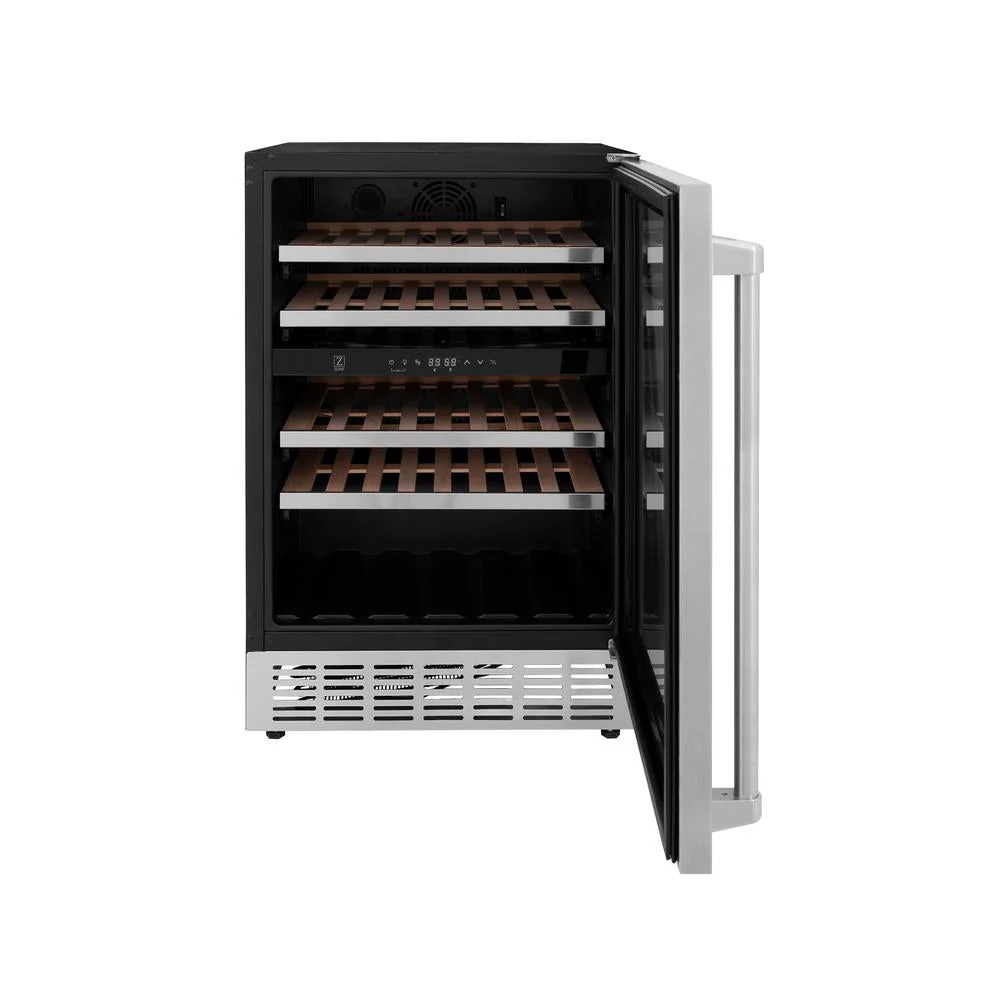 ZLINE Kitchen Package with 36 in. French Door Refrigerator, 48 in. Dual Fuel Range, 48 in. Range Hood, 24 in. Microwave Drawer, 24 in. Tall Tub Dishwasher and 24 in. Wine Cooler in Stainless Steel (6KPR-RARH48-MWDWV-RWV) - Image 24