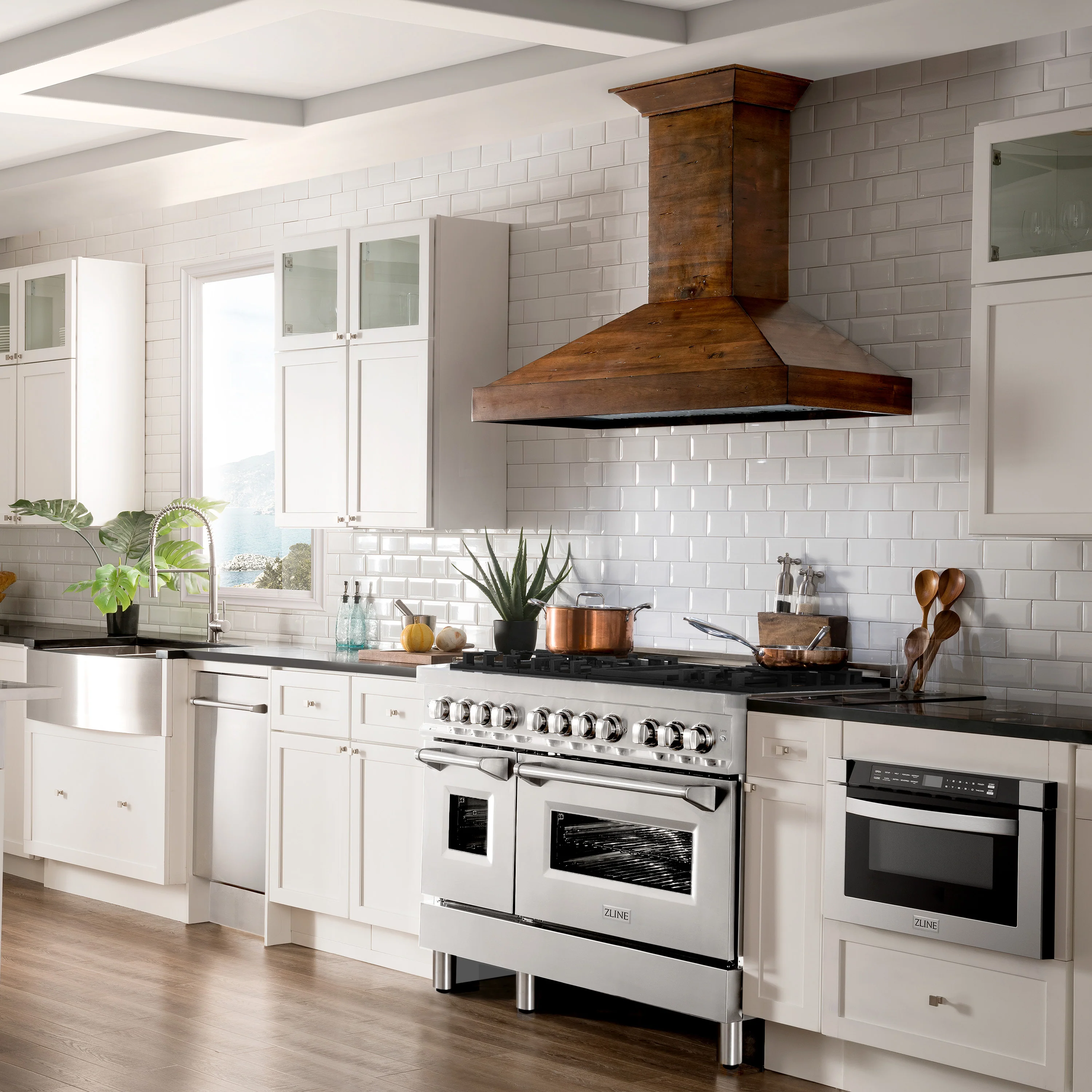 ZLINE 48 in. 6.0 cu. ft. Legacy Dual Fuel Range with Gas Cooktop and 2 Electric Ovens in Stainless Steel with 6 Brass Burners (RA-BR-48) - Image 21