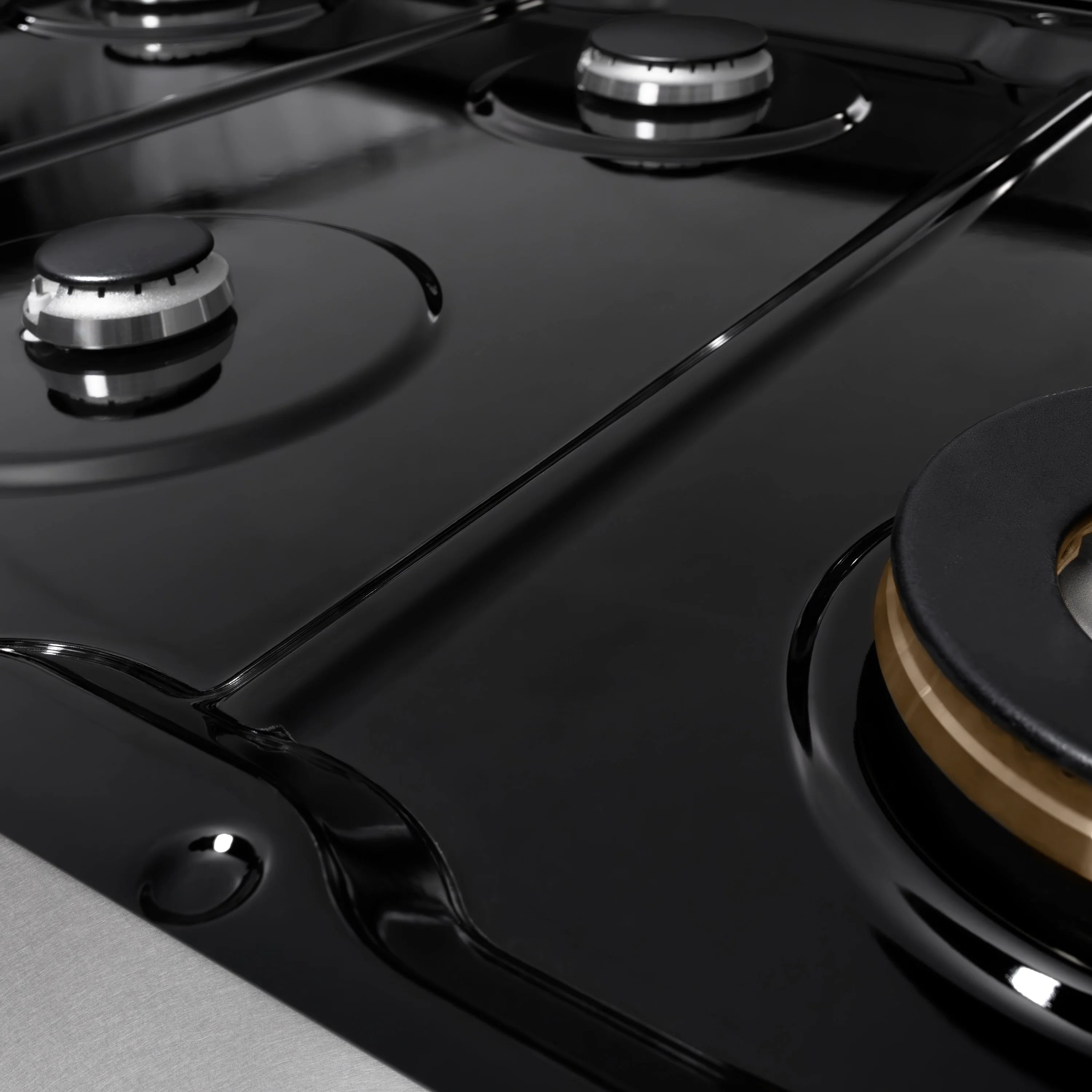 ZLINE 48 in. Classic Gas Rangetop with 8 Burners and Porcelain Cooktop in Satin Stainless Steel (RTS-48) - Image 8