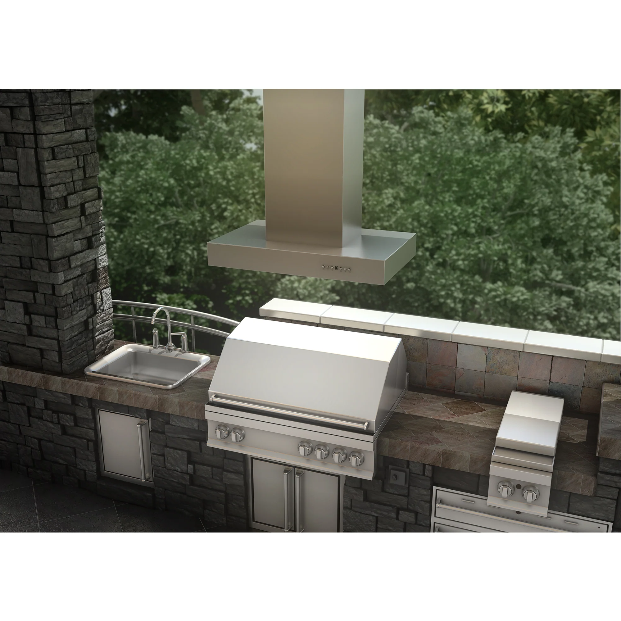 ZLINE 48 in. Outdoor Island Mount Range Hood in Stainless Steel (KECOMi-304-48) - Image 11