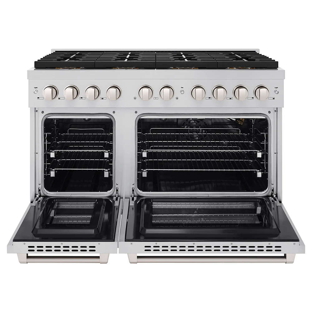 ZLINE 48 in. 6.7 cu. ft. Paramount Gas Range with 8 Burner DuoPro™ Cooktop and Dual Ovens in Stainless Steel (PSGR48) - Image 6