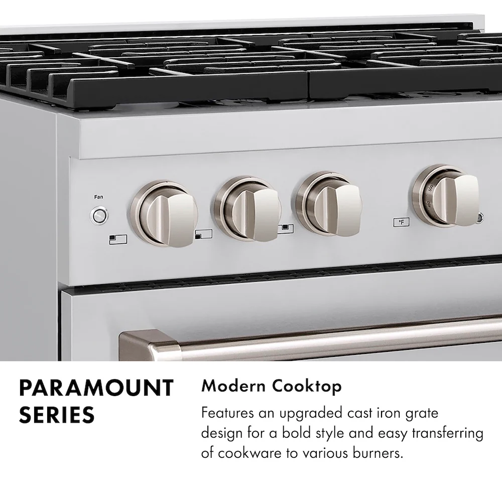 ZLINE 48 in. 6.7 cu. ft. Paramount Double Oven Gas Range with 8 Burner Cooktop in Stainless Steel (SGR48) - Image 18