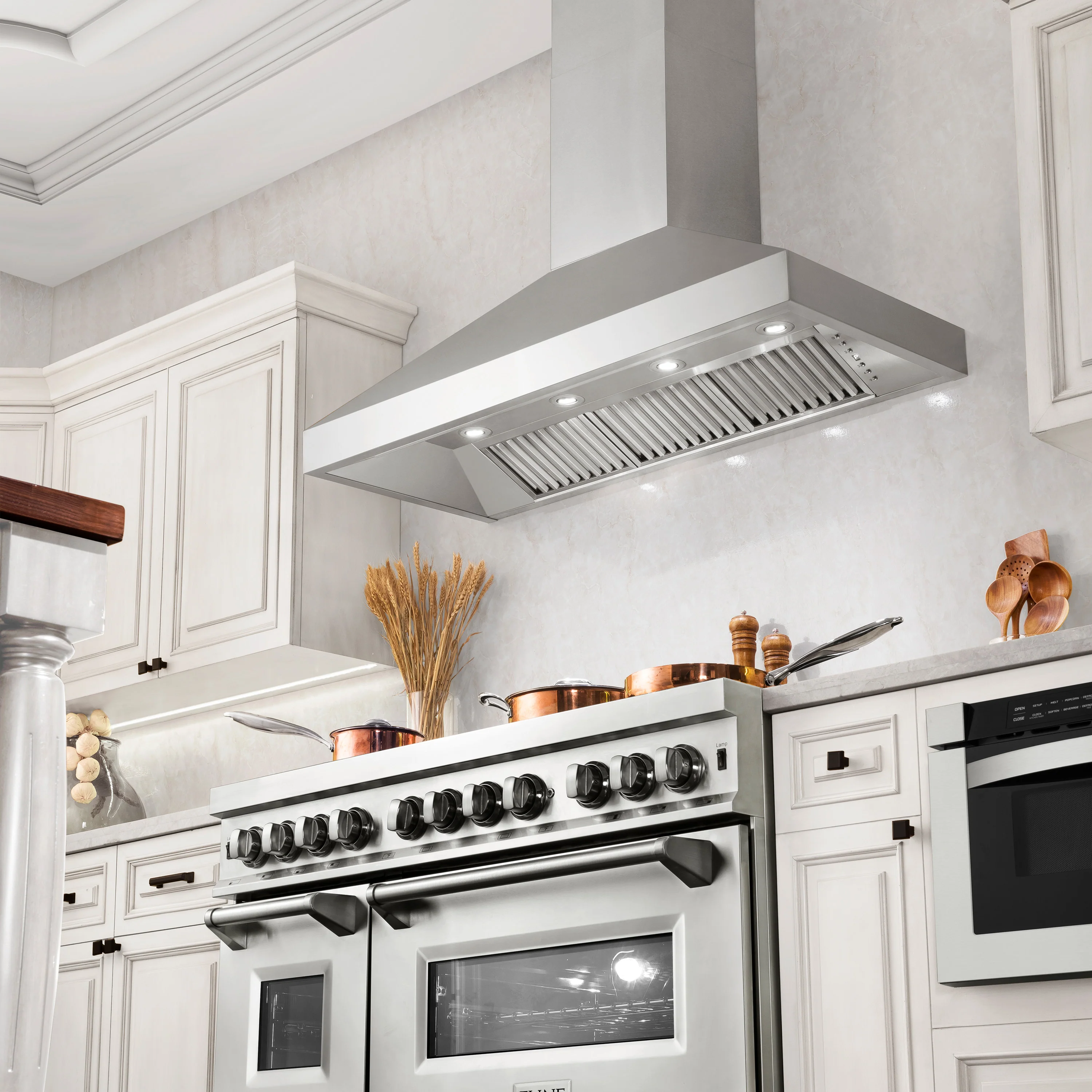 ZLINE 48" Professional Convertible Vent Wall Mount Range Hood in Stainless Steel (597-48) - Image 2