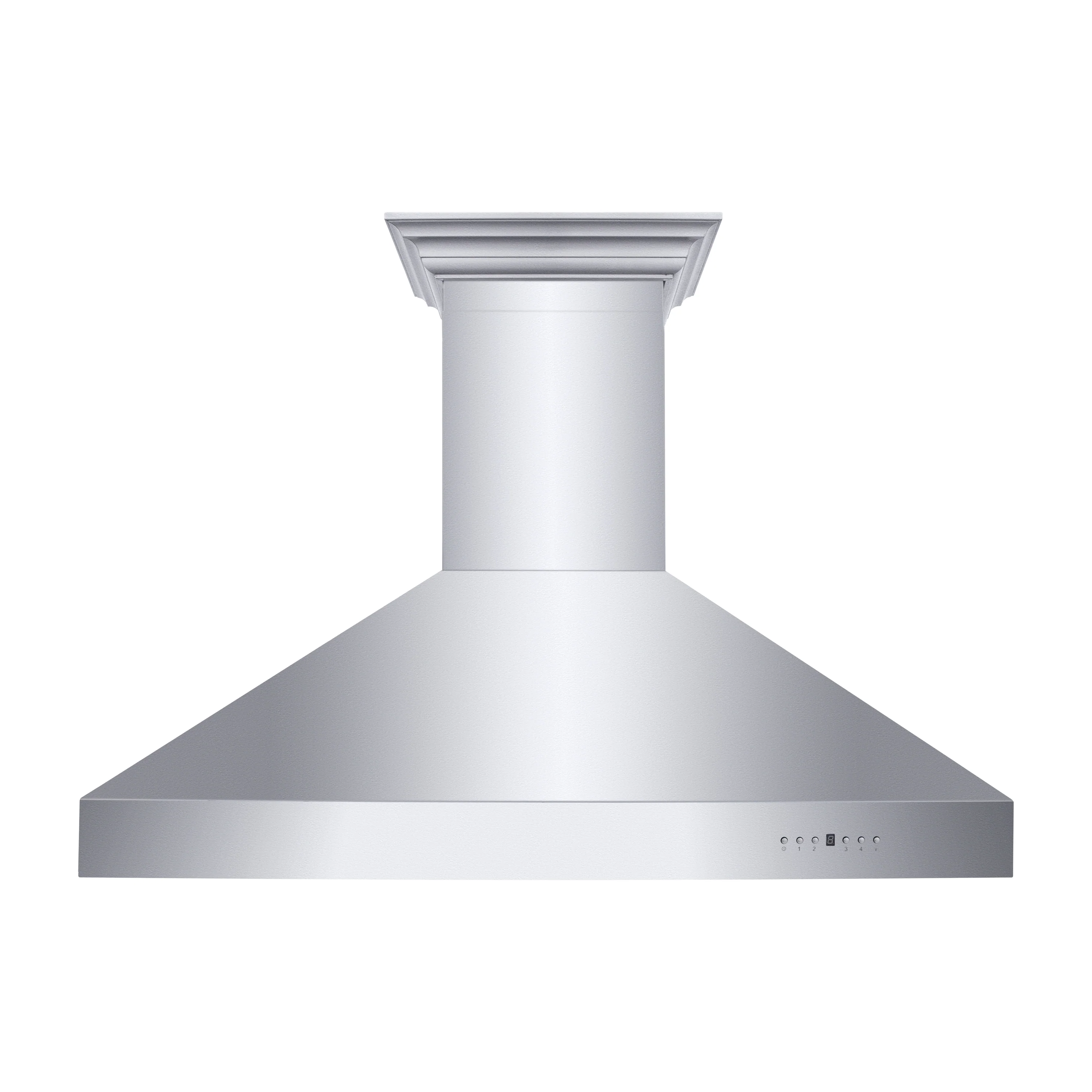 ZLINE 48" Professional Ducted Wall Mount Range Hood in Stainless Steel with Crown Molding (667CRN-48) - Image 6