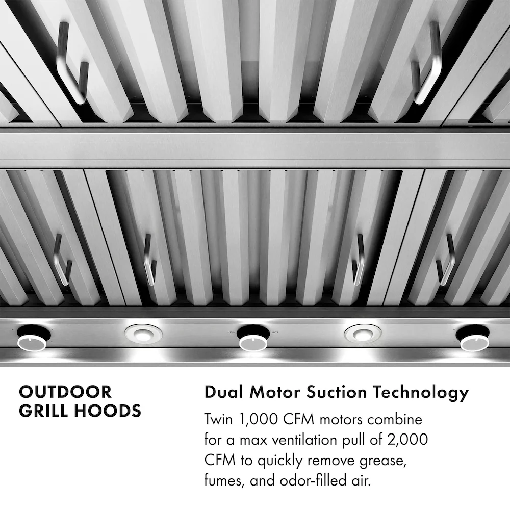 ZLINE 48 in. Under Cabinet Outdoor Grill Hood (GOU1-48) - Image 9