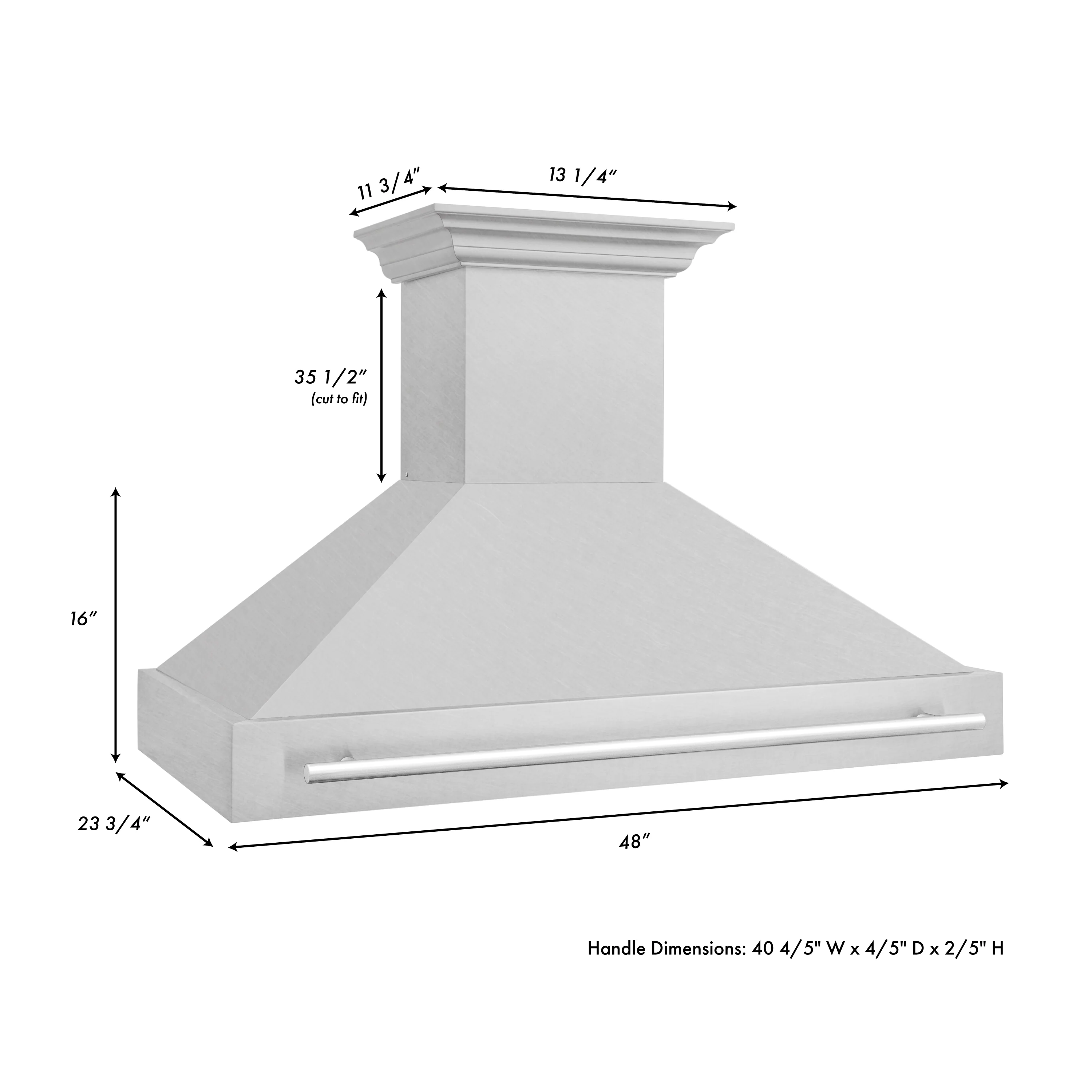 ZLINE 48" Fingerprint Resistant Stainless Steel Range Hood (8654SNX-48) - Image 7