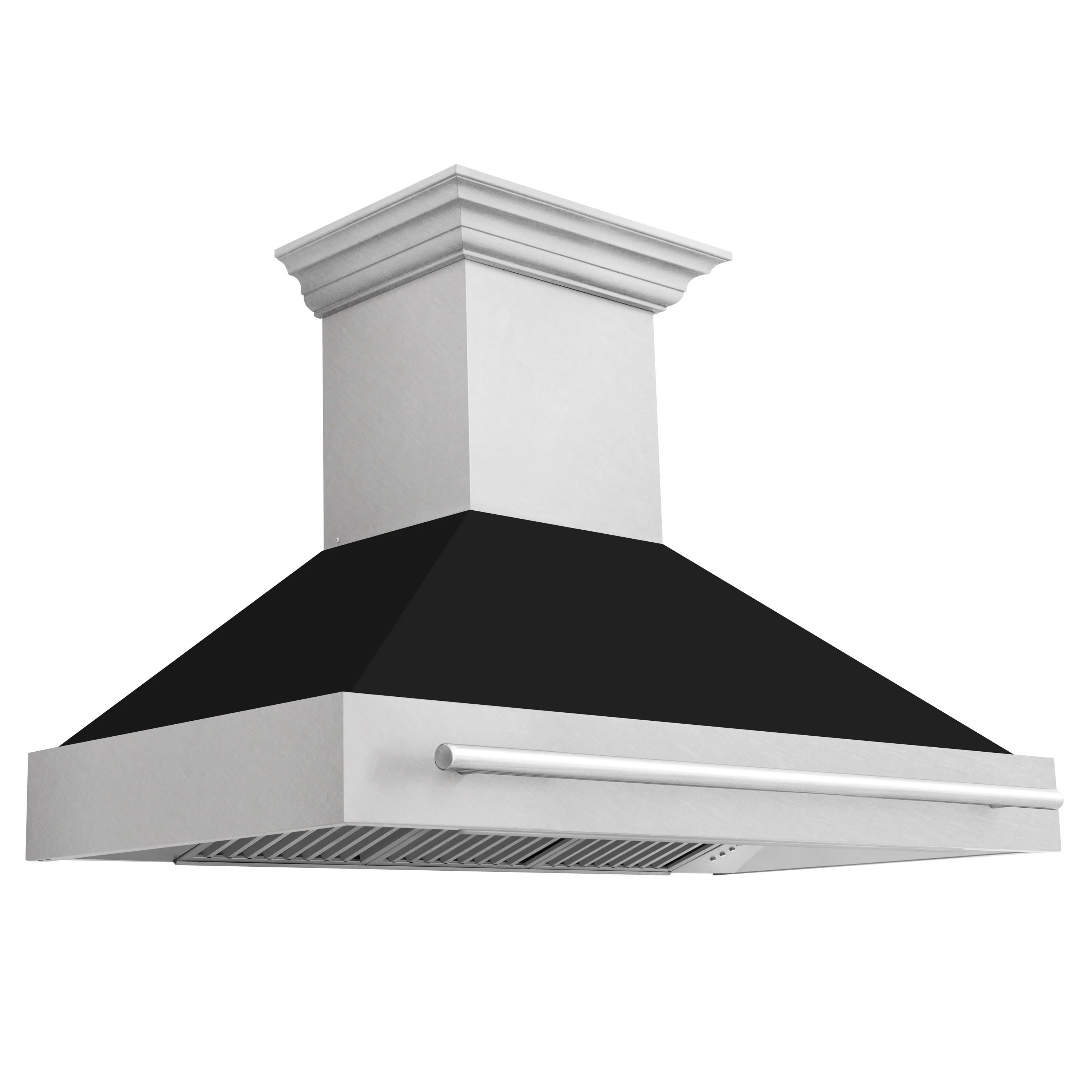 ZLINE 48" Fingerprint Resistant Stainless Steel Range Hood with Black Matte Shell (8654SNX-BLM-48) - Image 5