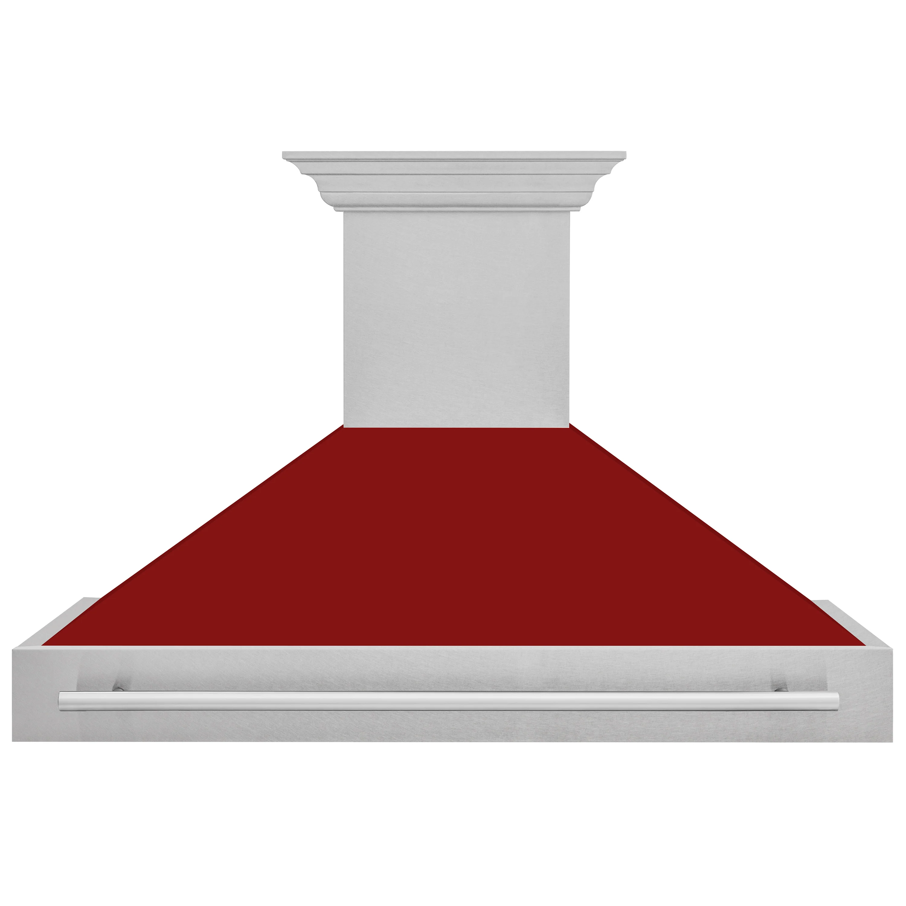 ZLINE 48" Fingerprint Resistant Stainless Steel Range Hood with Red Gloss Shell (8654SNX-RG48) - Image 4