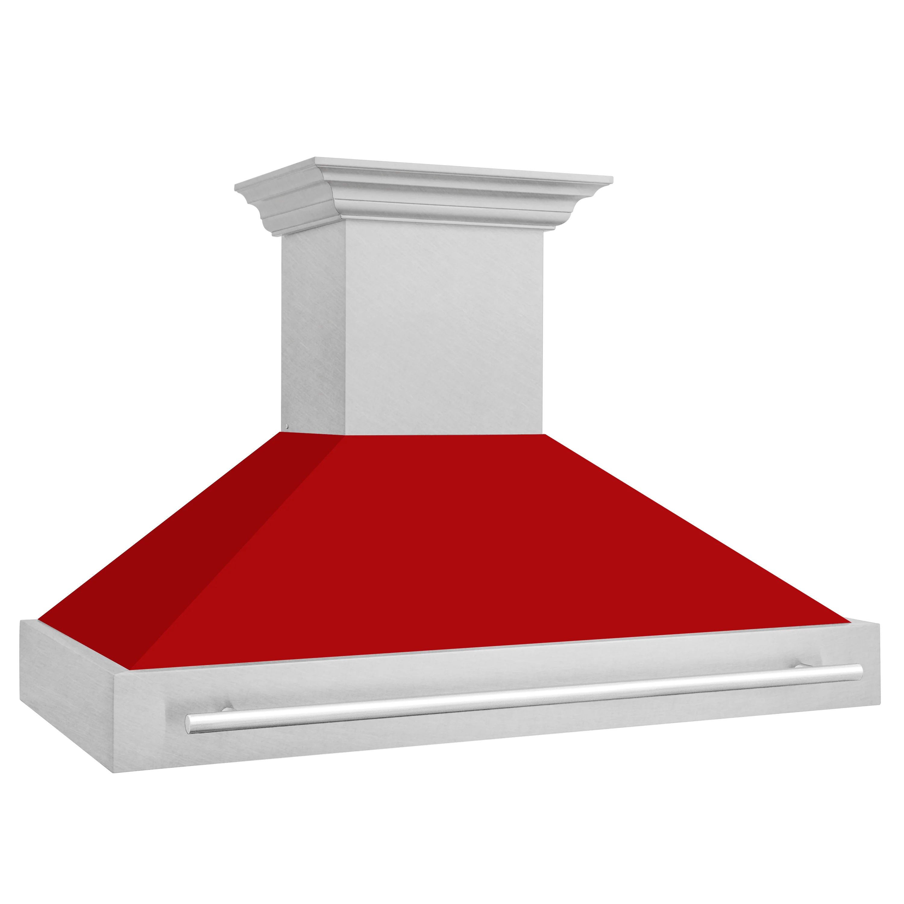ZLINE 48" Fingerprint Resistant Stainless Steel Range Hood with Red Matte Shell (8654SNX-RM48) - Image 5