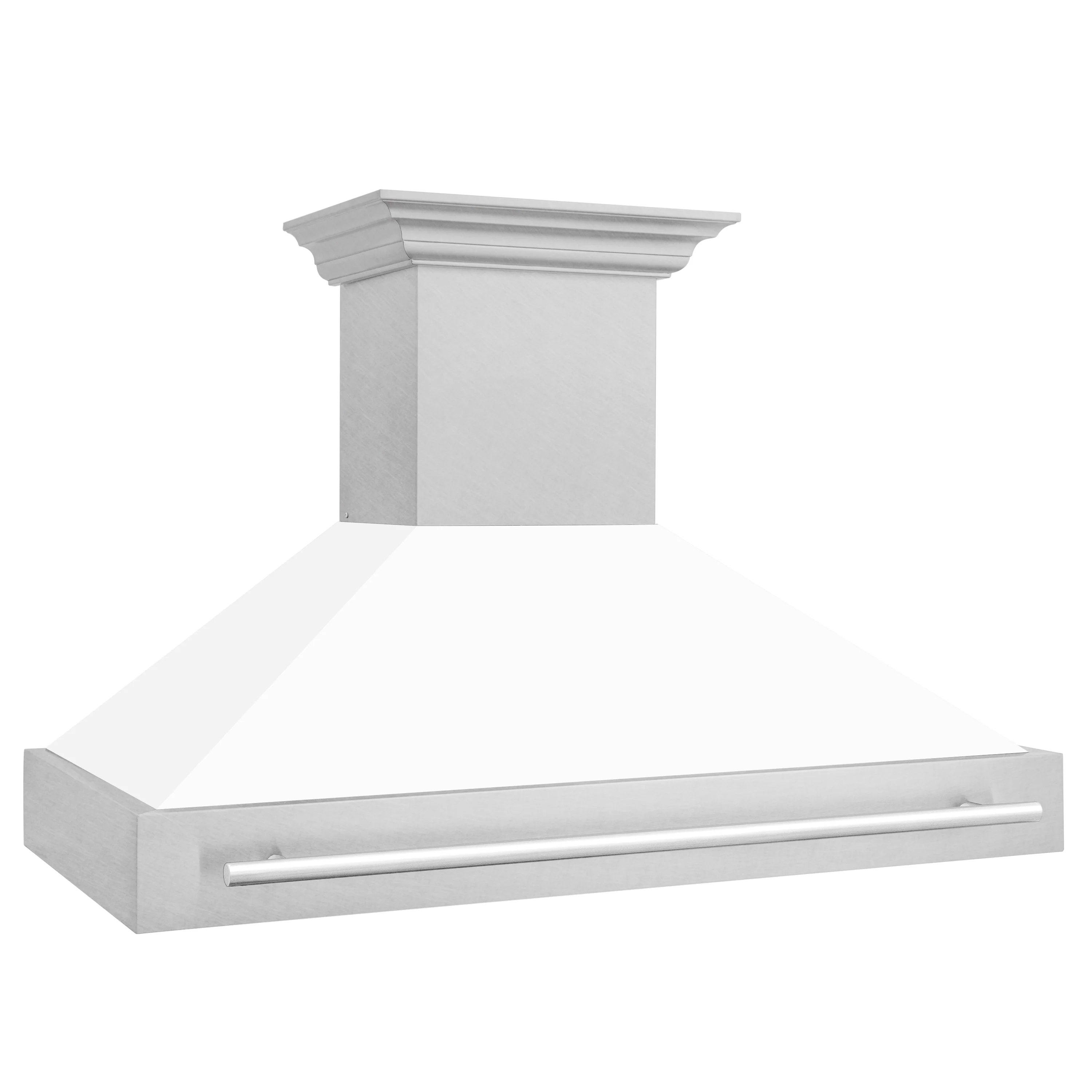 ZLINE 48" Fingerprint Resistant Stainless Steel Range Hood with White Matte Shell (8654SNX-WM48) - Image 5