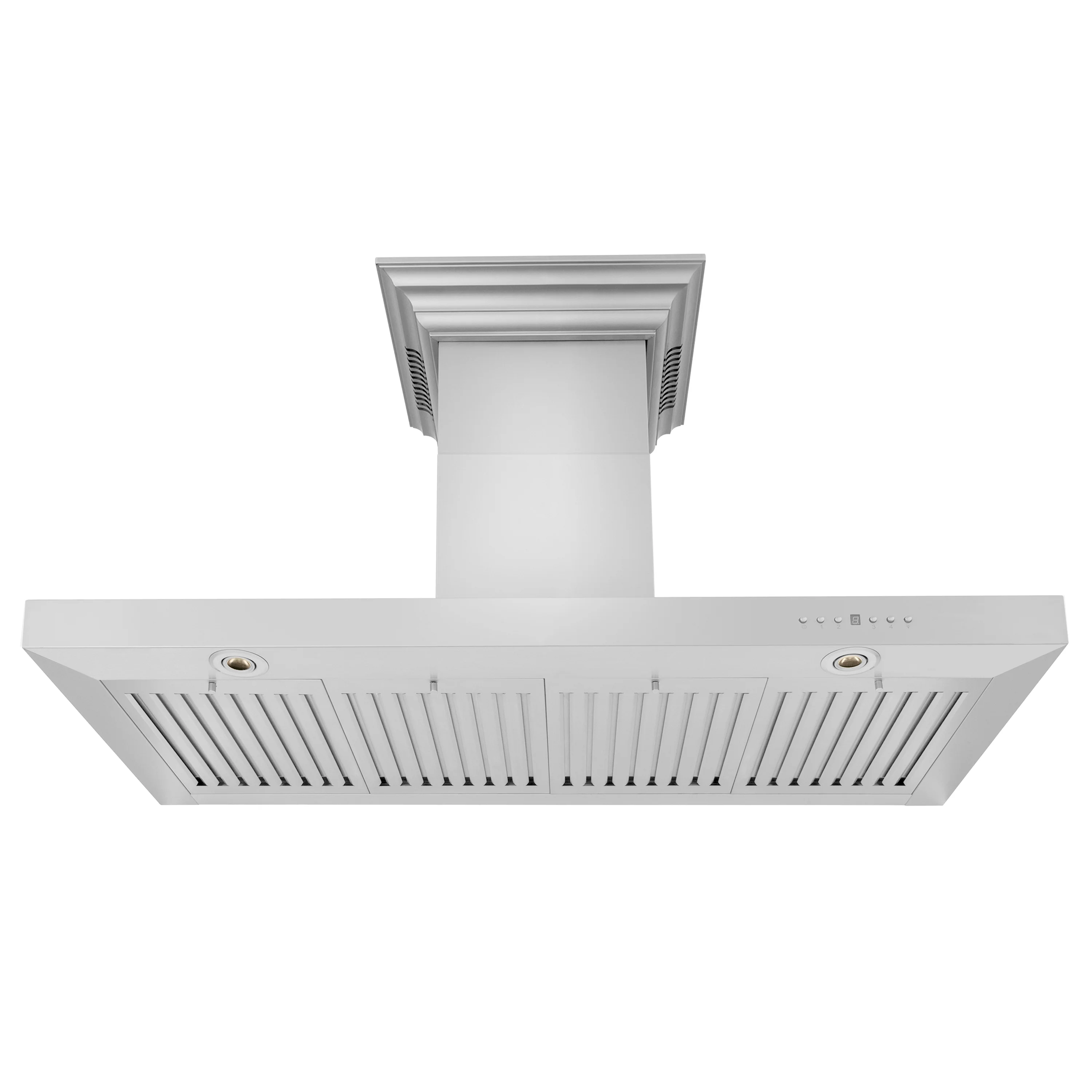 48" ZLINE CrownSound™Ducted Vent Wall Mount Range Hood in Stainless Steel with Built-in Bluetooth Speakers (KECRN-BT-48) - Image 7