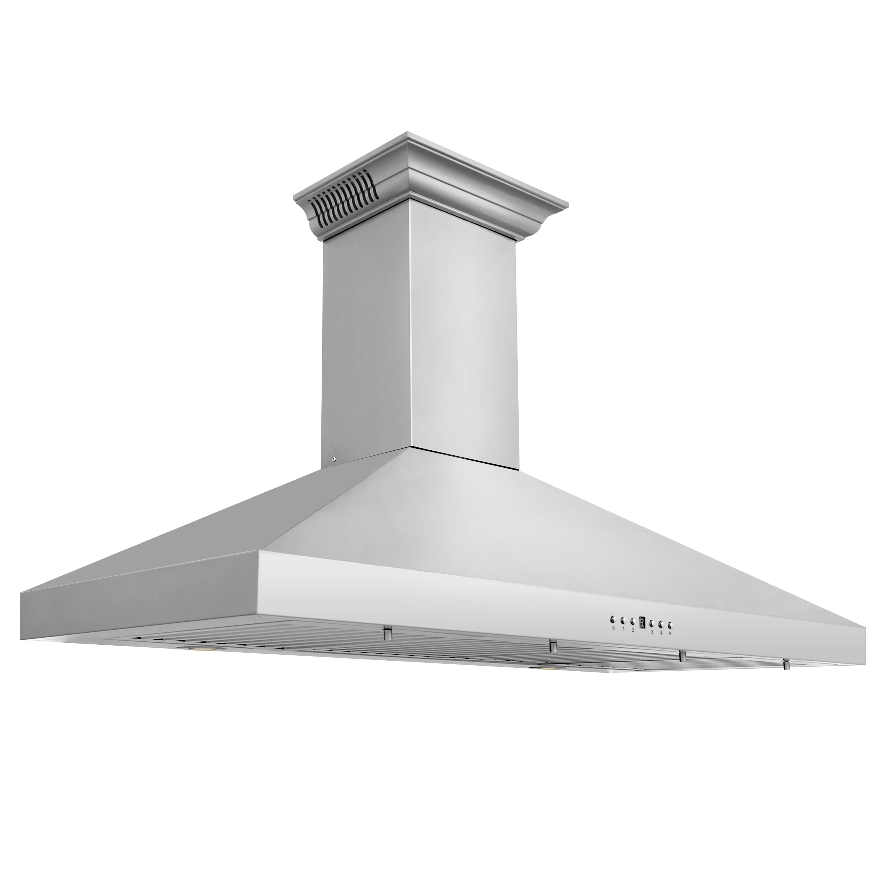 48" ZLINE CrownSound™Ducted Vent Wall Mount Range Hood in Stainless Steel with Built-in Bluetooth Speakers (KL3CRN-BT-48) - Image 5