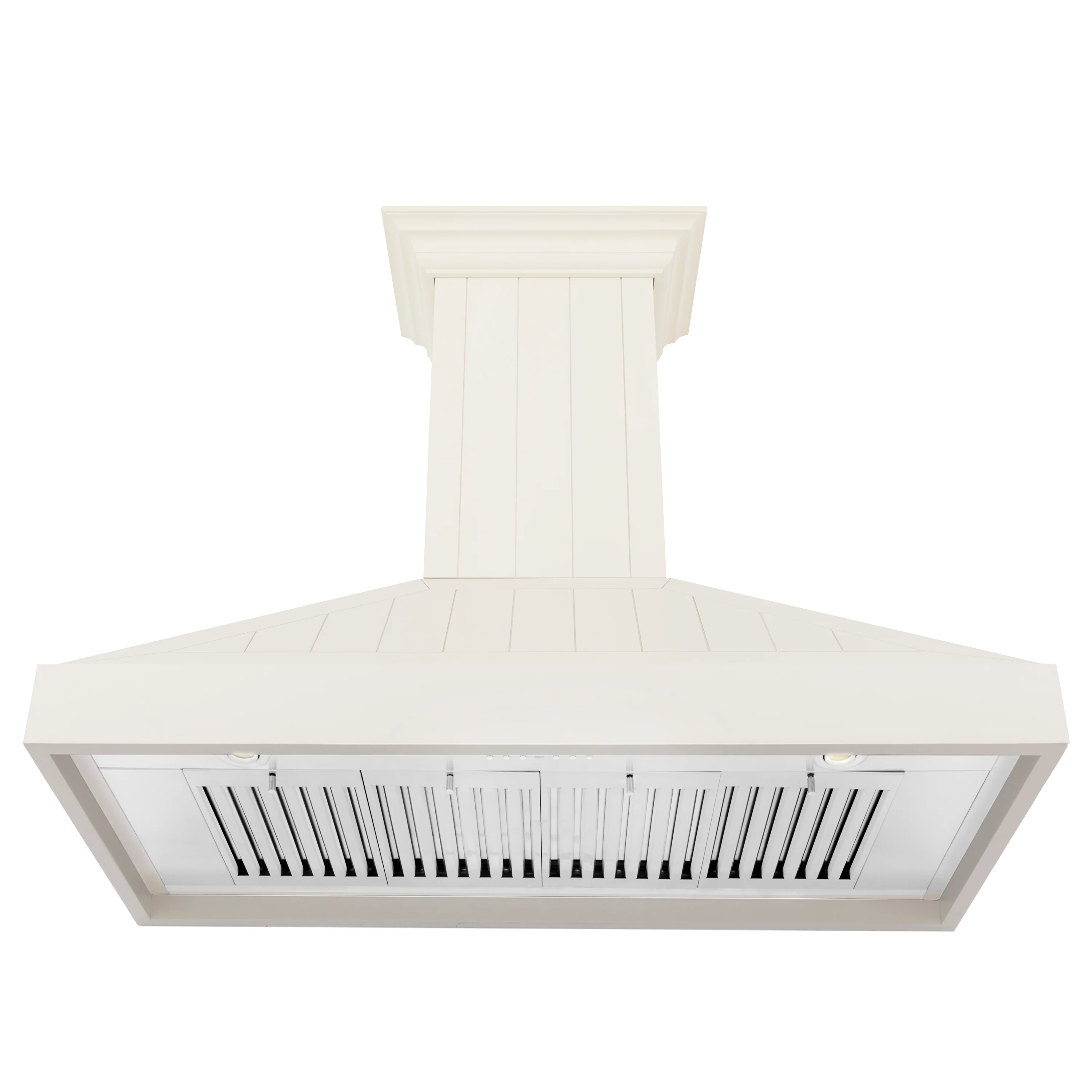 ZLINE 48" Ducted Vent Wooden Convertible Vent Wall Mount Range Hood in Cottage White (KPTT-48) - Image 4