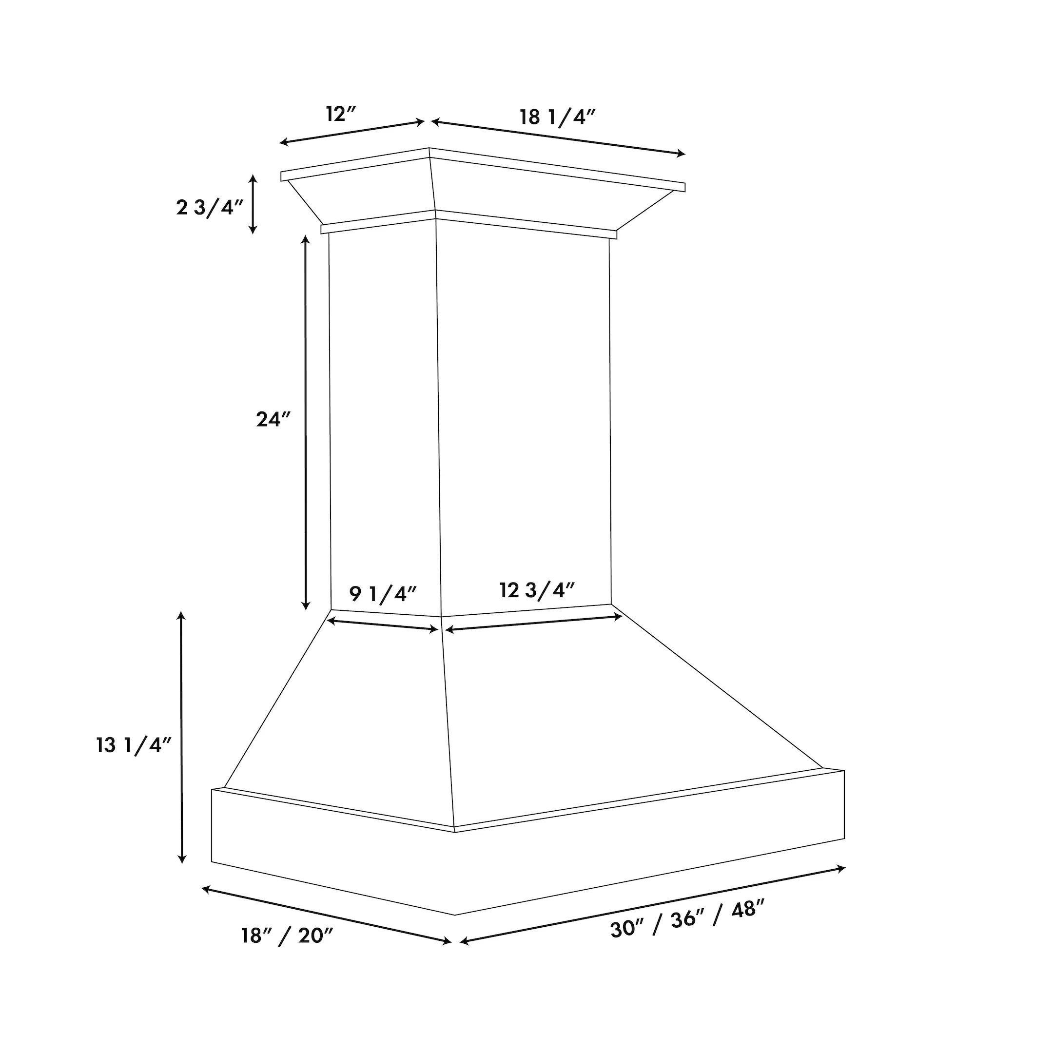 ZLINE 48 in. Wooden Wall Mount Range Hood in Smooth Bright White Finish (KBWW-48) - Image 7
