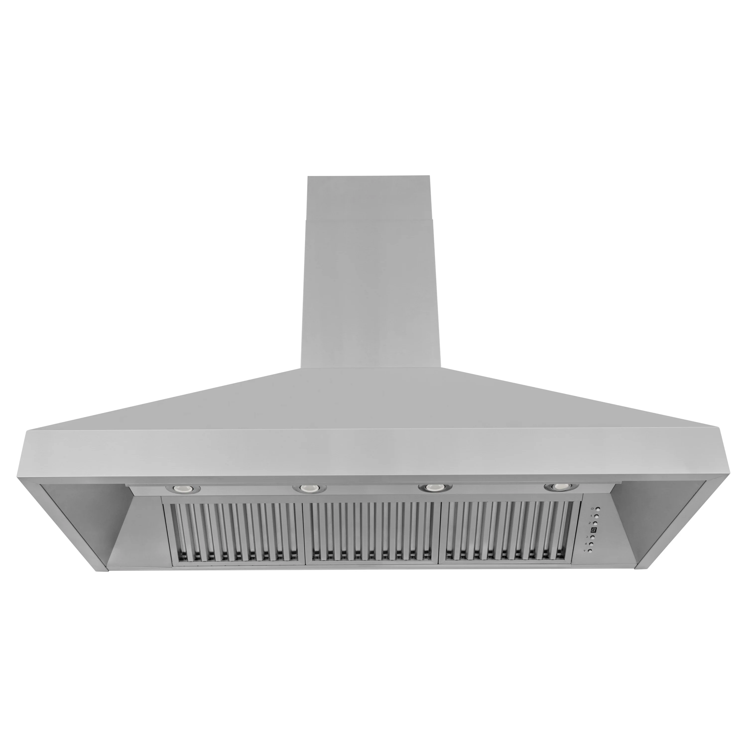 ZLINE 54" Professional Convertible Vent Wall Mount Range Hood in Stainless Steel (597-54) - Image 4