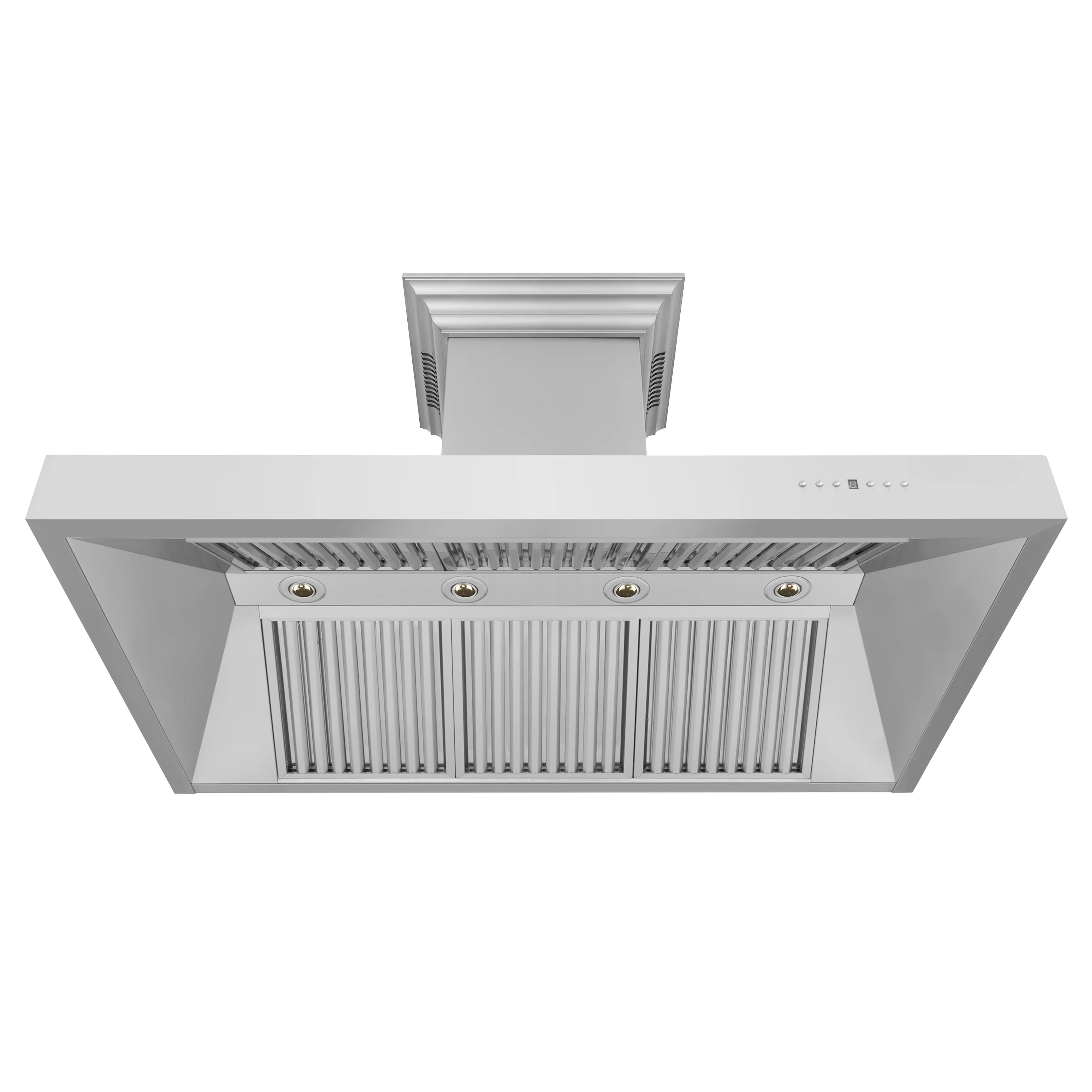 54" ZLINE CrownSound™Ducted Vent Professional Wall Mount Range Hood in Stainless Steel with Built-in Bluetooth Speakers (697CRN-BT-54) - Image 8