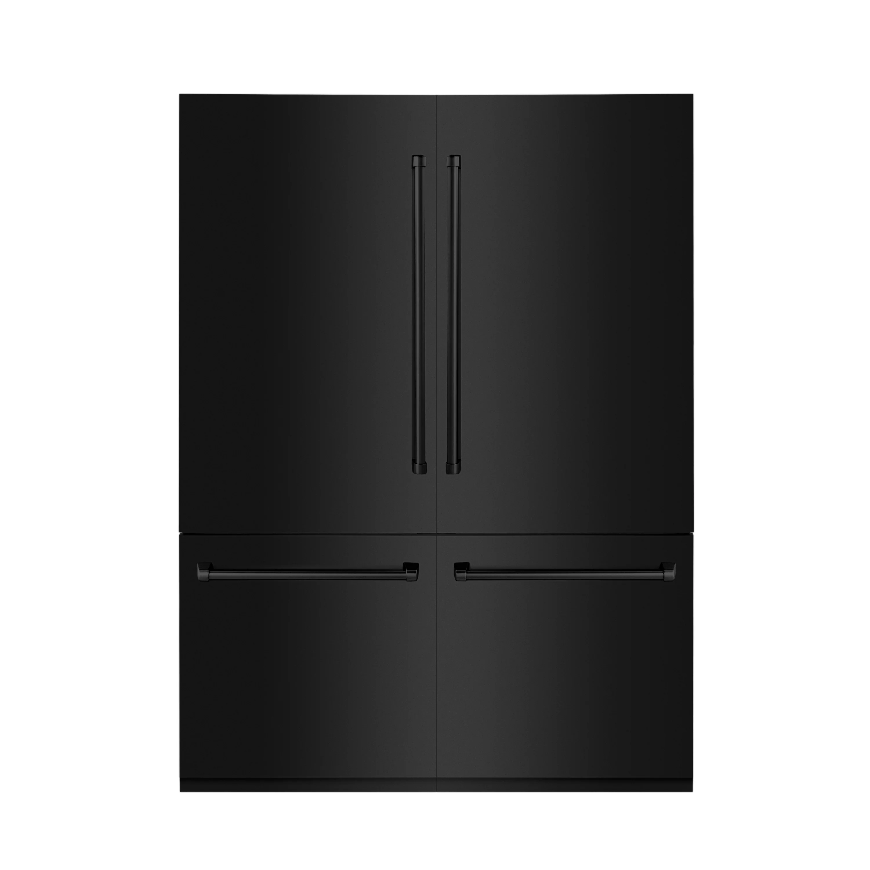 ZLINE 60 in. 32.2 cu. ft. French Door Built-In Bottom Freezer Refrigerator with Water Dispensers and Ice Makers in Black Stainless Steel (RBIV-BS-60) - Image 4