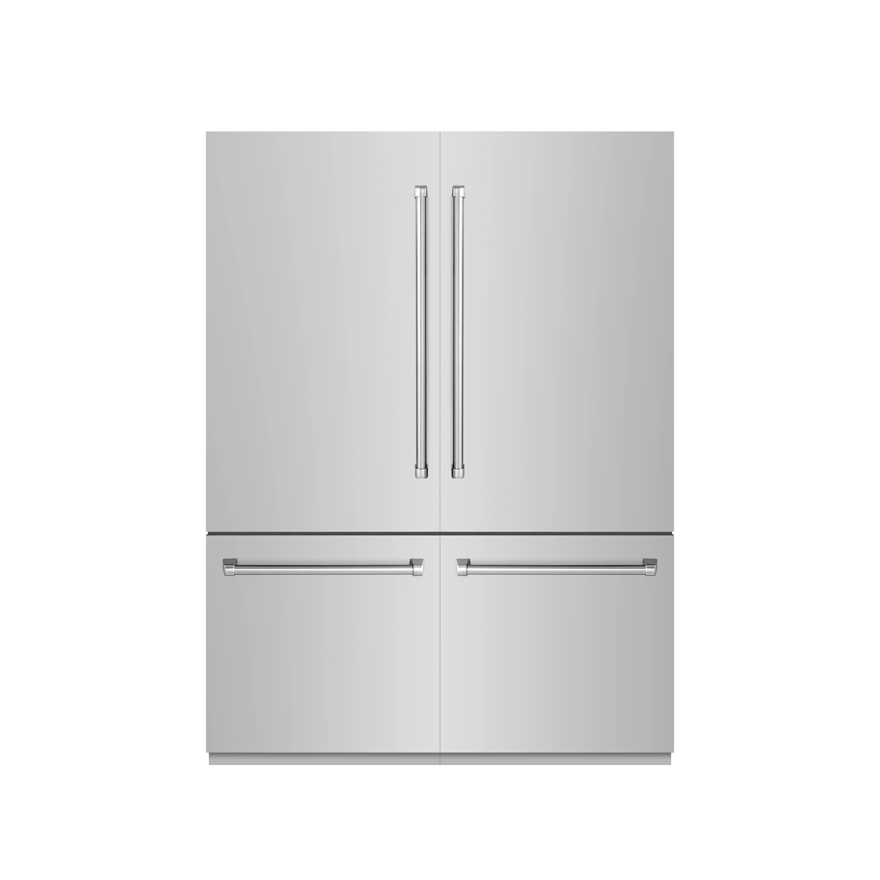 ZLINE 60 in. 32.2 cu. ft. French Door Built-In Bottom Freezer Refrigerator with Water Dispensers and Ice Makers in Stainless Steel with Graphite Gray Interior (GRBIV-304-60) - Image 5