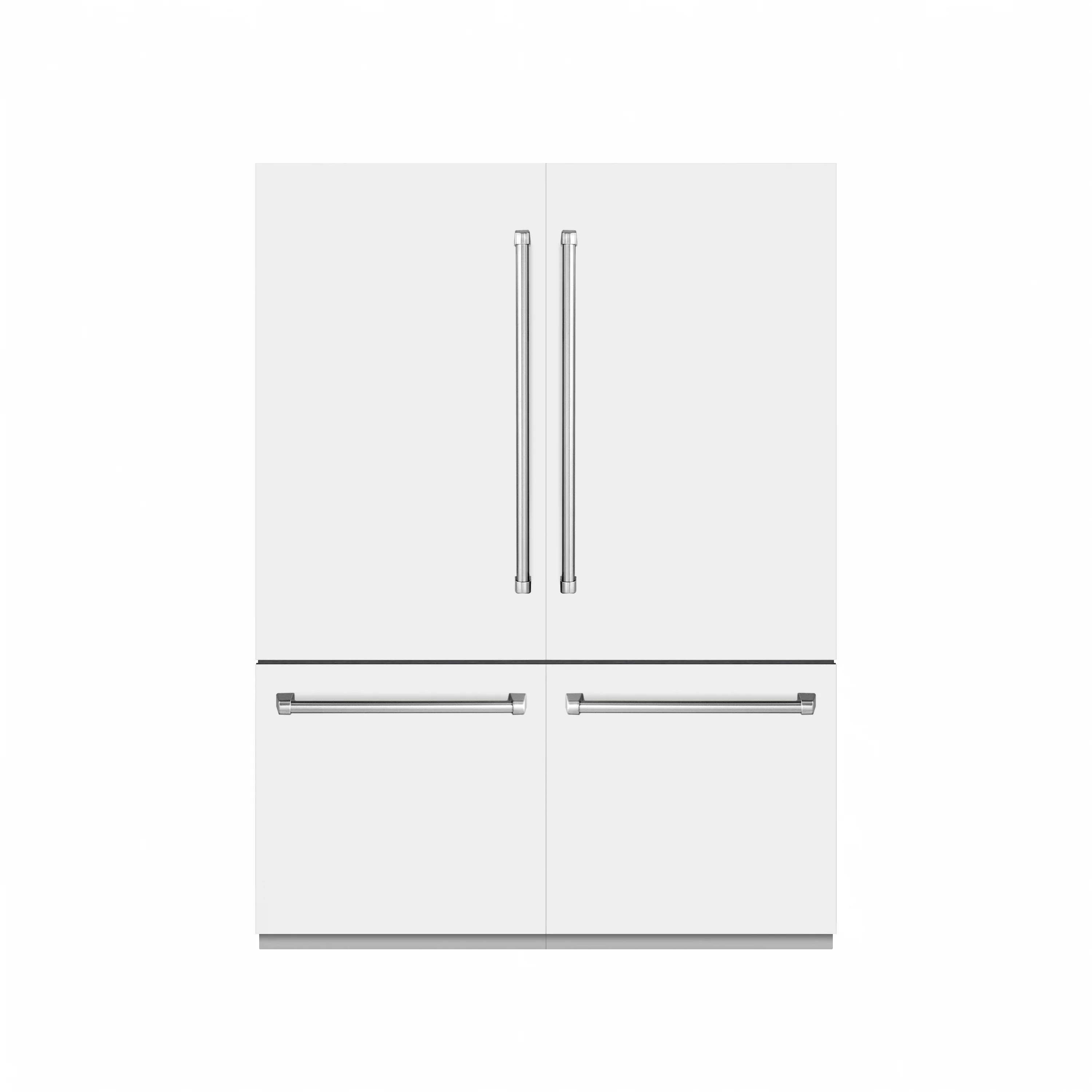 ZLINE 60 in. 32.2 cu. ft. French Door Built-In Bottom Freezer Refrigerator with Water Dispensers and Ice Makers in White Matte with Graphite Gray Interior (GRBIV-WM-60) - Image 3