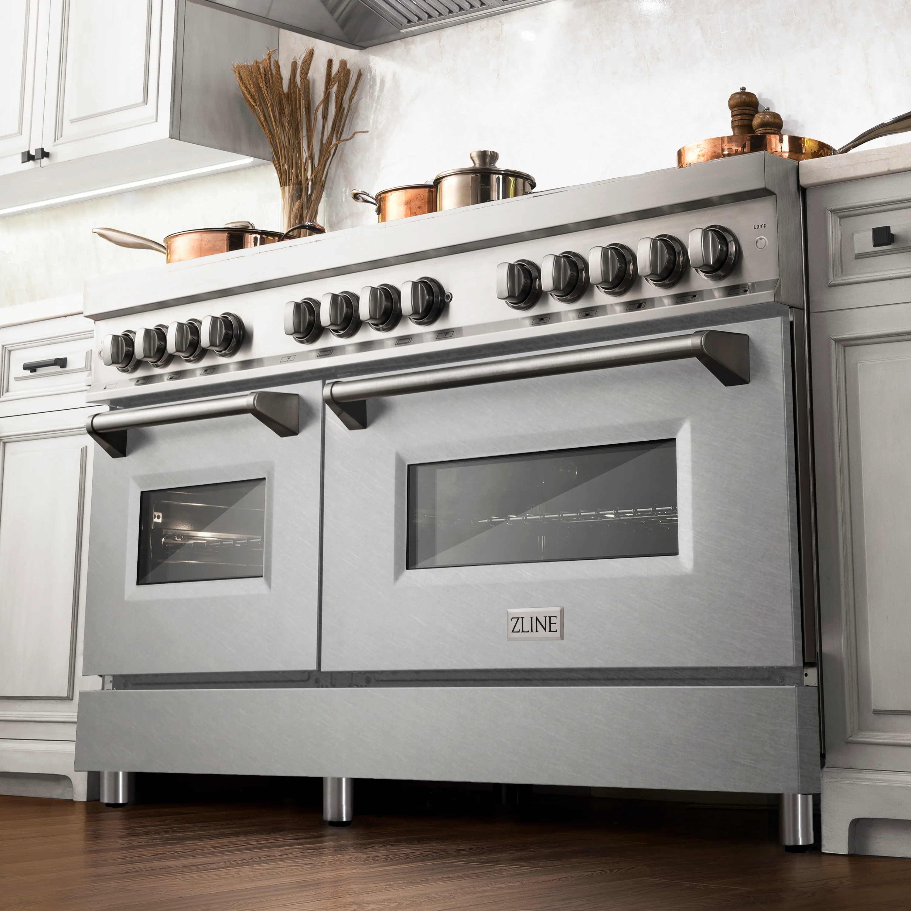 ZLINE 60 in. 7.4 cu. ft. Legacy Dual Fuel Range with 9 Burner Gas Cooktop and 2 Electric Convection Ovens in Stainless Steel with Satin Stainless Steel Doors (RA-SN-60) - Image 17