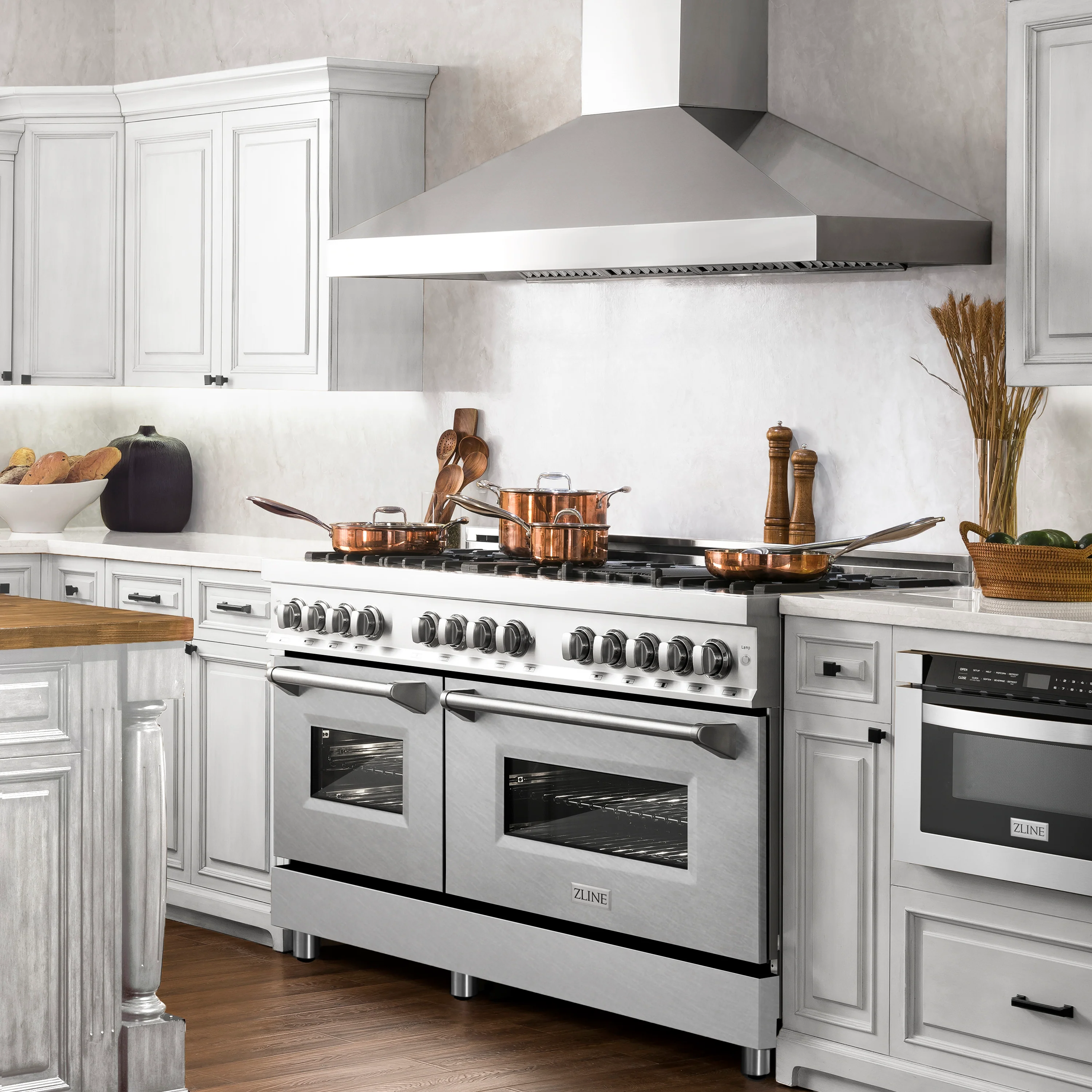 ZLINE 60 in. 7.4 cu. ft. Legacy Dual Fuel Range with 9 Burner Gas Cooktop and 2 Electric Convection Ovens in Stainless Steel with Satin Stainless Steel Doors (RA-SN-60) - Image 19