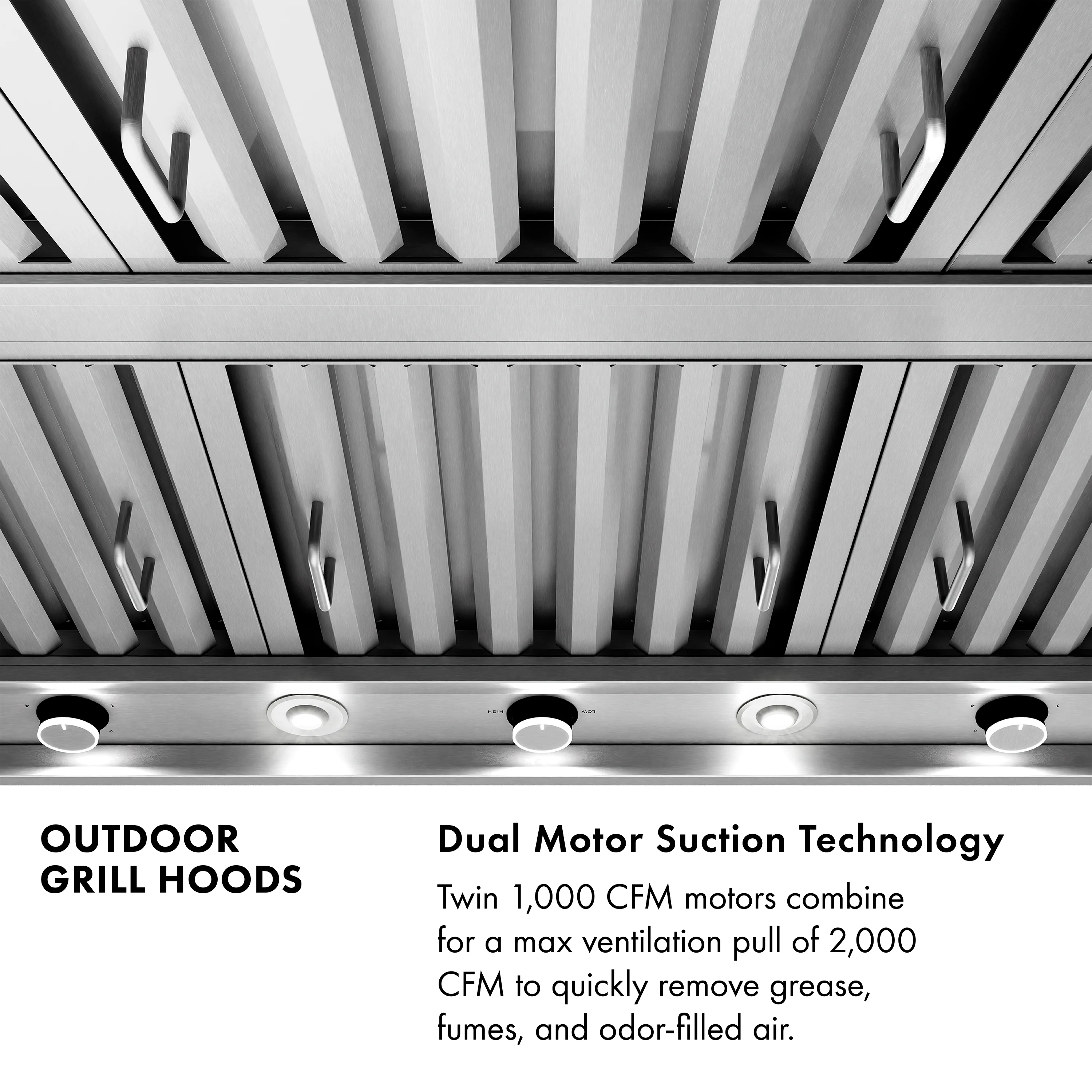 ZLINE 60 in. Island Mount Outdoor Grill Hood (GOi1-60) - Image 11