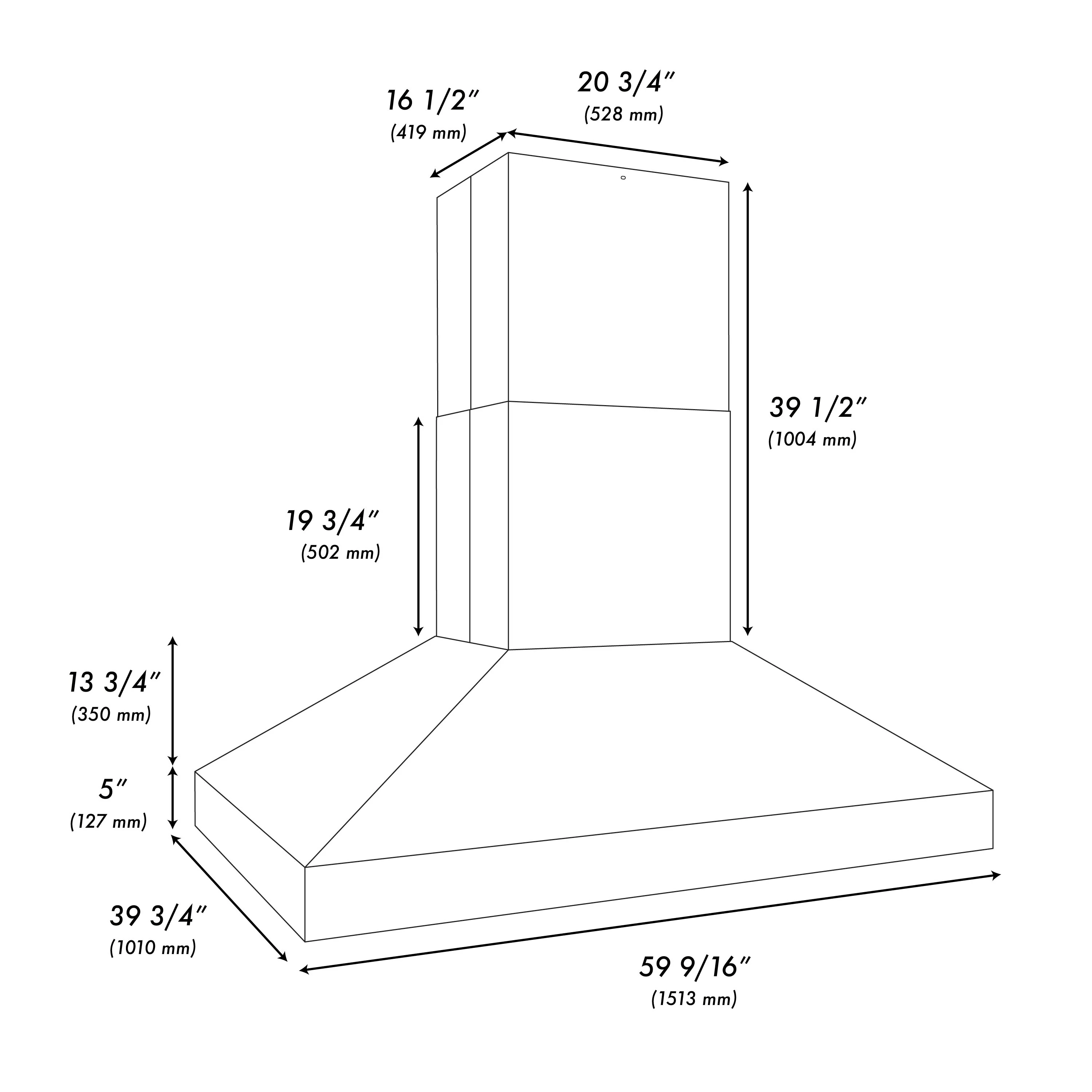ZLINE 60 in. Island Mount Outdoor Grill Hood (GOi1-60) - Image 9