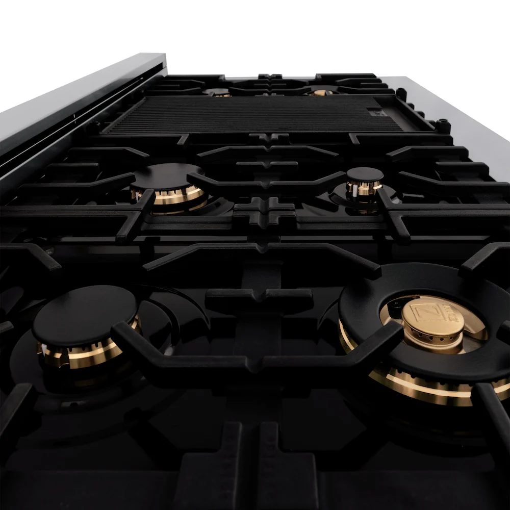ZLINE 60 in. 7.4 cu. ft. Legacy Dual Fuel Range with Gas Cooktop and 2 Electric Convection Ovens in Stainless Steel with 8 Brass Burners (RA-BR-60) - Image 11