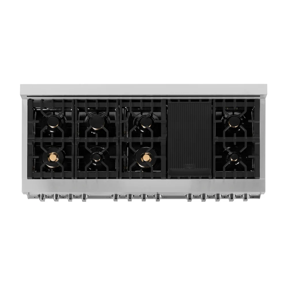 ZLINE 60 in. 7.4 cu. ft. Legacy Dual Fuel Range with Gas Cooktop and 2 Electric Convection Ovens in Stainless Steel with 8 Brass Burners (RA-BR-60) - Image 23