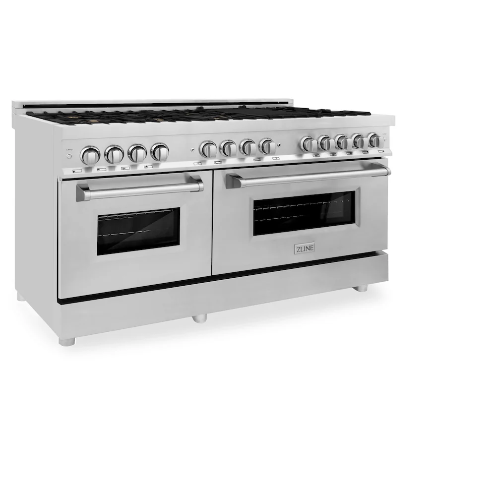 ZLINE 60 in. 7.4 cu. ft. Legacy Dual Fuel Range with Gas Cooktop and 2 Electric Convection Ovens in Stainless Steel with 8 Brass Burners (RA-BR-60) - Image 6