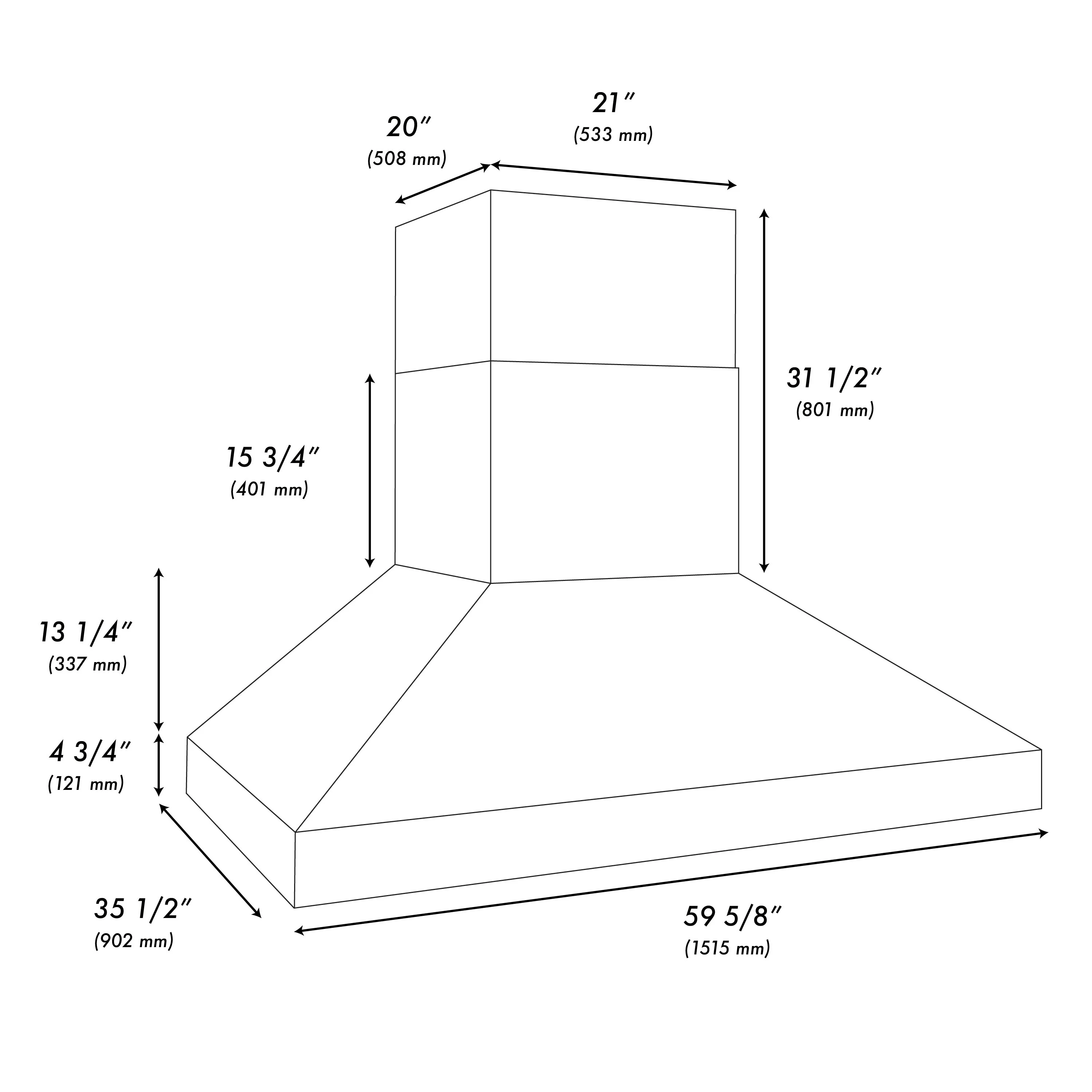 ZLINE 60 in. Wall Mount Outdoor Grill Hood (GOW1-60) - Image 10