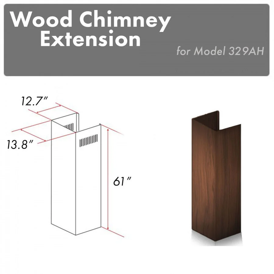 ZLINE 61 in. Wooden Chimney Extension for Ceilings up to 12.5 ft. (329AH-E) - Image 2