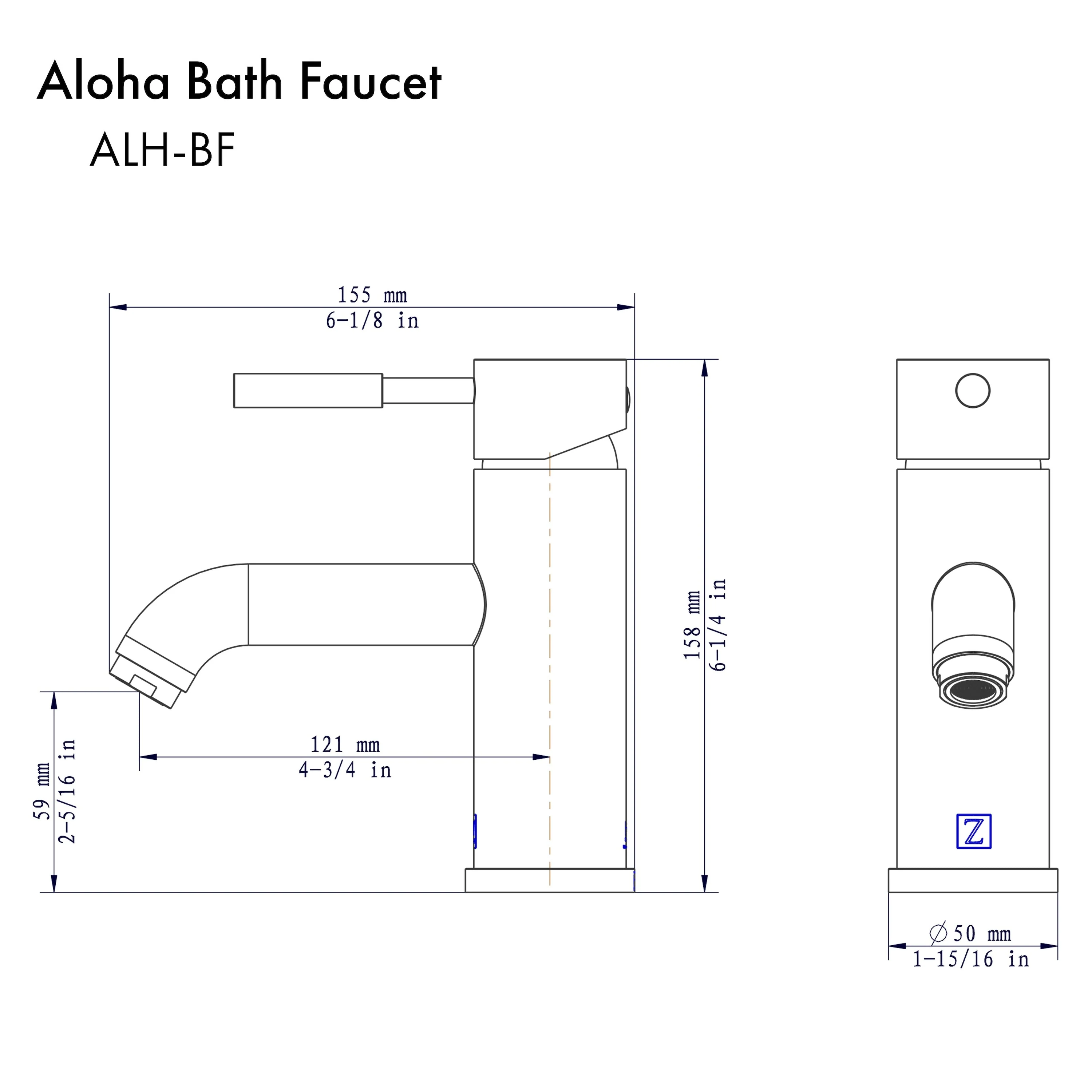 ZLINE Aloha Single Handle Bath Faucet in Chrome (ALH-BF-CH) - Image 5