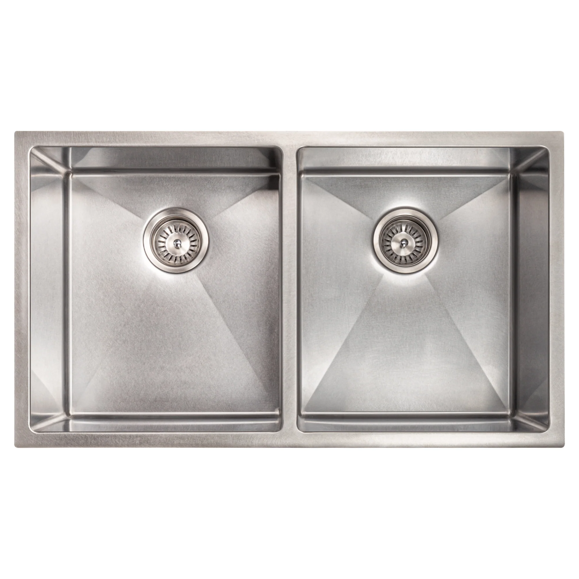 ZLINE 33 in. Anton Undermount Double Bowl Satin Stainless Steel Kitchen Sink with Bottom Grid (SR50D-33S) - Image 8