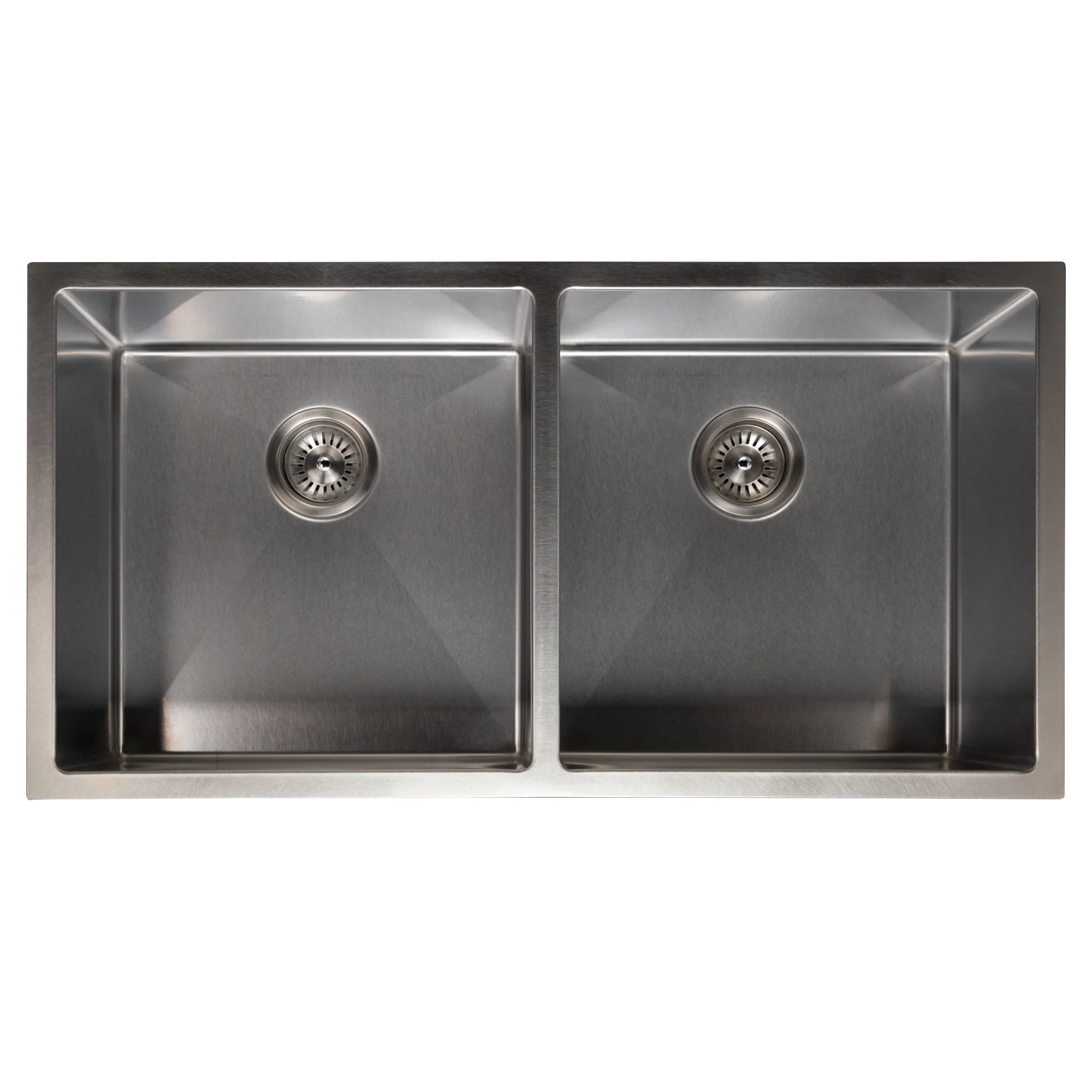 ZLINE 36 in. Anton Undermount Double Bowl Satin Stainless Steel Kitchen Sink with Bottom Grid (SR50D-36S) - Image 4