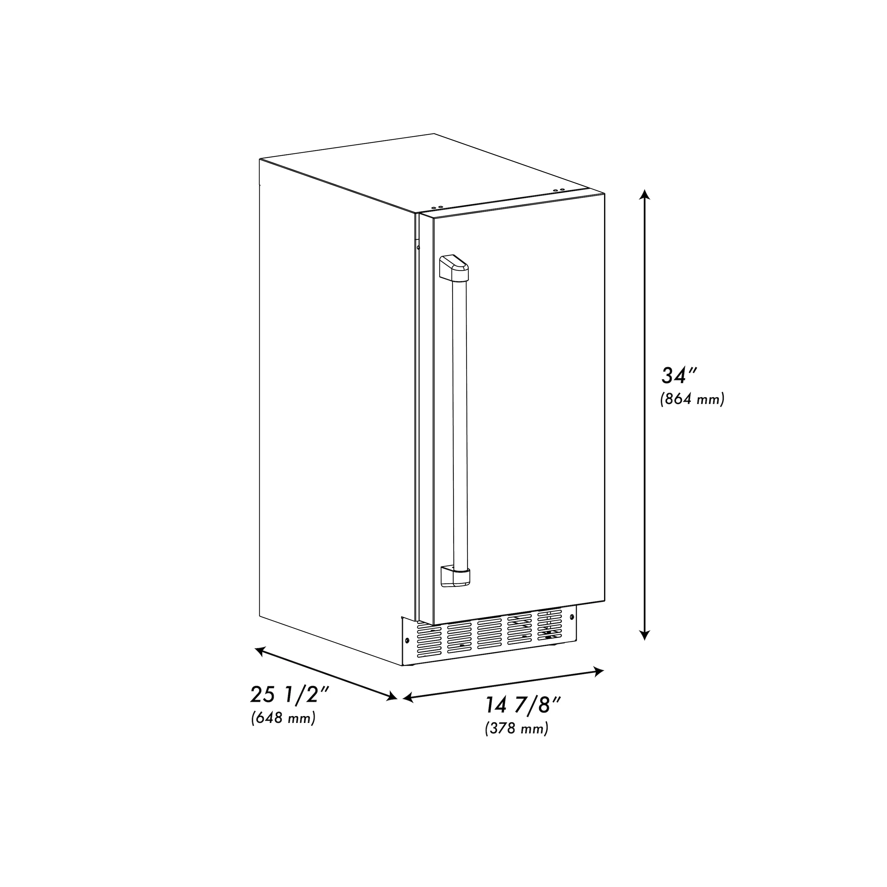ZLINE Autograph Edition 15 in. Touchstone Clear Cube Ice Maker with Drain Pump and Satin Stainless Steel Door with Champagne Bronze Handle (ICCDZ-SN-15-CB) - Image 7