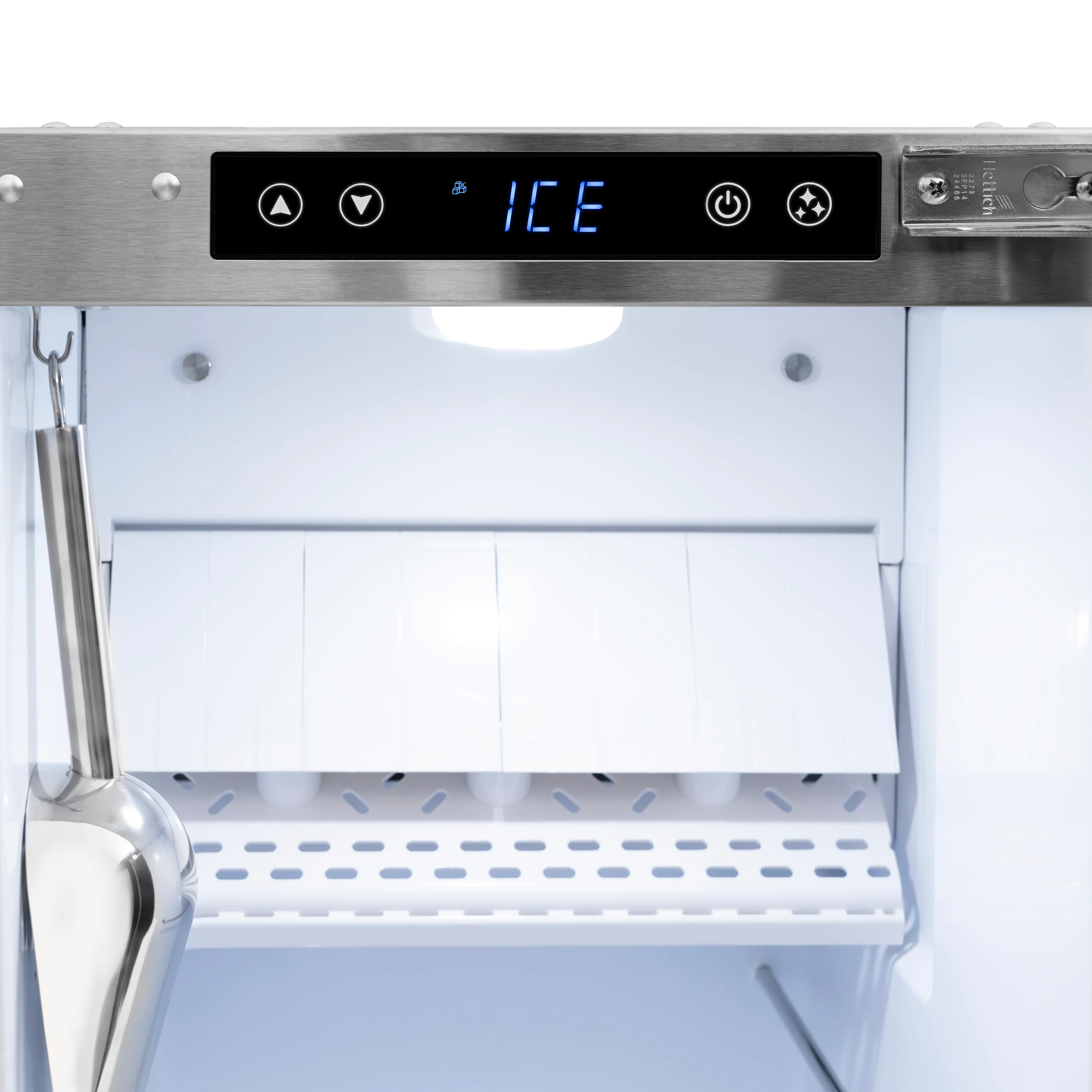 ZLINE Autograph Edition 15 in. Touchstone Gourmet Ice Maker with Drain Pump and Panel Ready Door with Matte Black Handle (IGMDPZ-15-MB) - Image 9