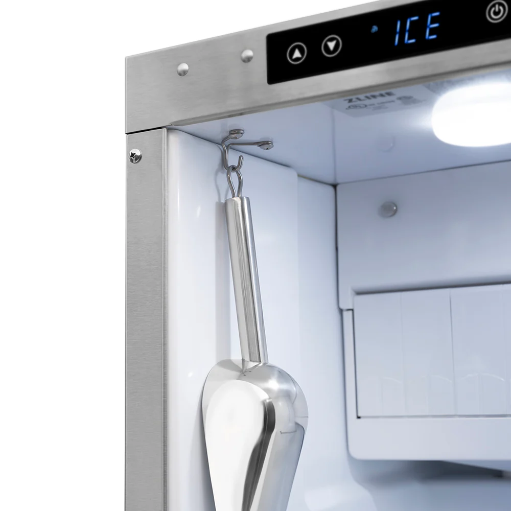 ZLINE Autograph Edition 15 in. Touchstone Gourmet Ice Maker with Drain Pump and Solid Stainless Steel Door with Champagne Bronze Helix Handle (IGMDZ-ST-15-KCB) - Image 4