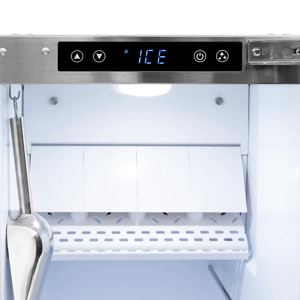 ZLINE Autograph Edition 15 in. Touchstone Gourmet Ice Maker with Drain Pump and Solid Stainless Steel Door with Polished Nickel Helix Handle (IGMDZ-ST-15-KPN) - Image 6