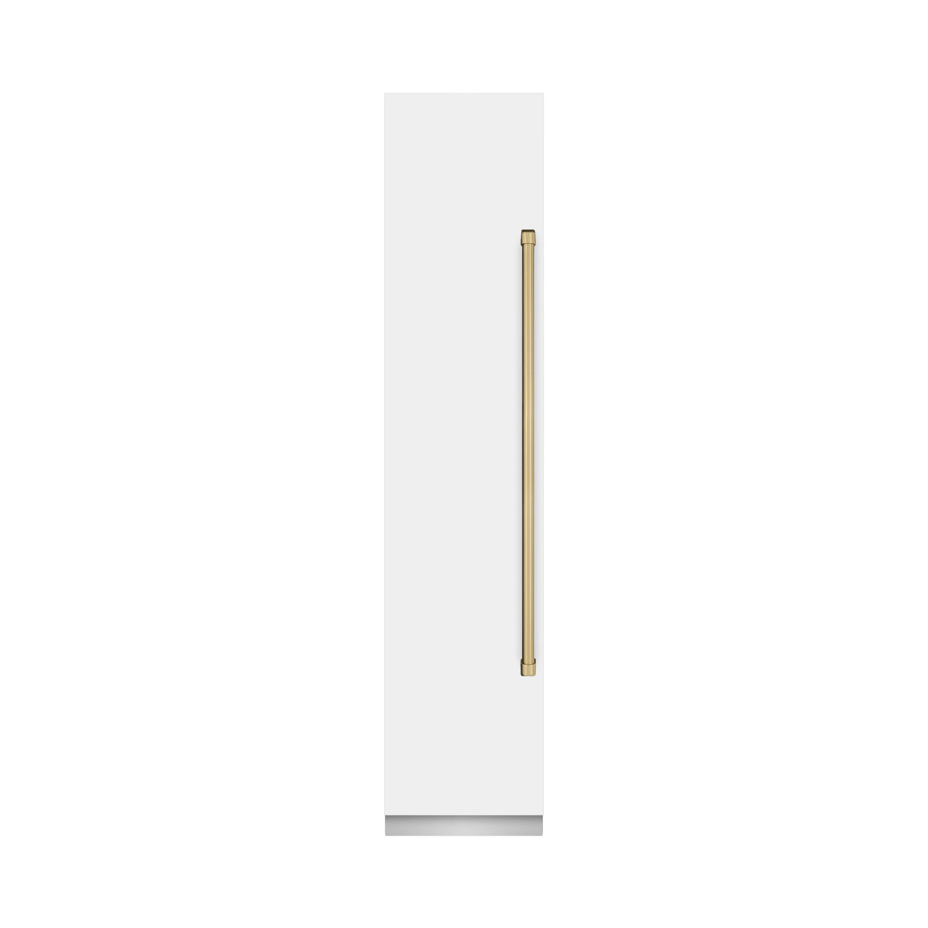 ZLINE Autograph Edition 18 in. 8.6 cu. ft. Left Hinge Column Freezer in White Matte with Graphite Gray Interior and Champagne Bronze Accents (RCFVLZ-WM-18-CB) - Image 2