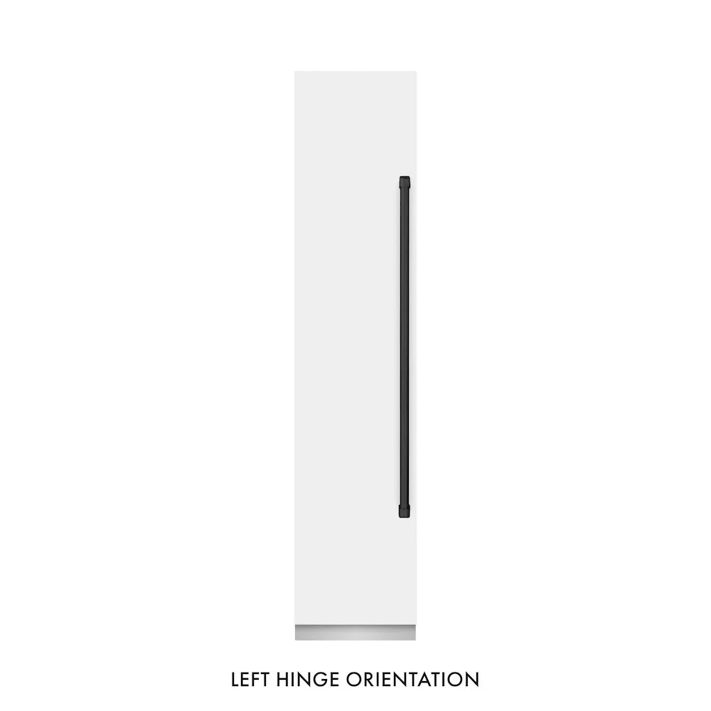 ZLINE Autograph Edition 18 in. 8.6 cu. ft. Left Hinge Column Freezer in White Matte with Graphite Gray Interior and Matte Black Accents (RCFVLZ-WM-18-MB) - Image 3