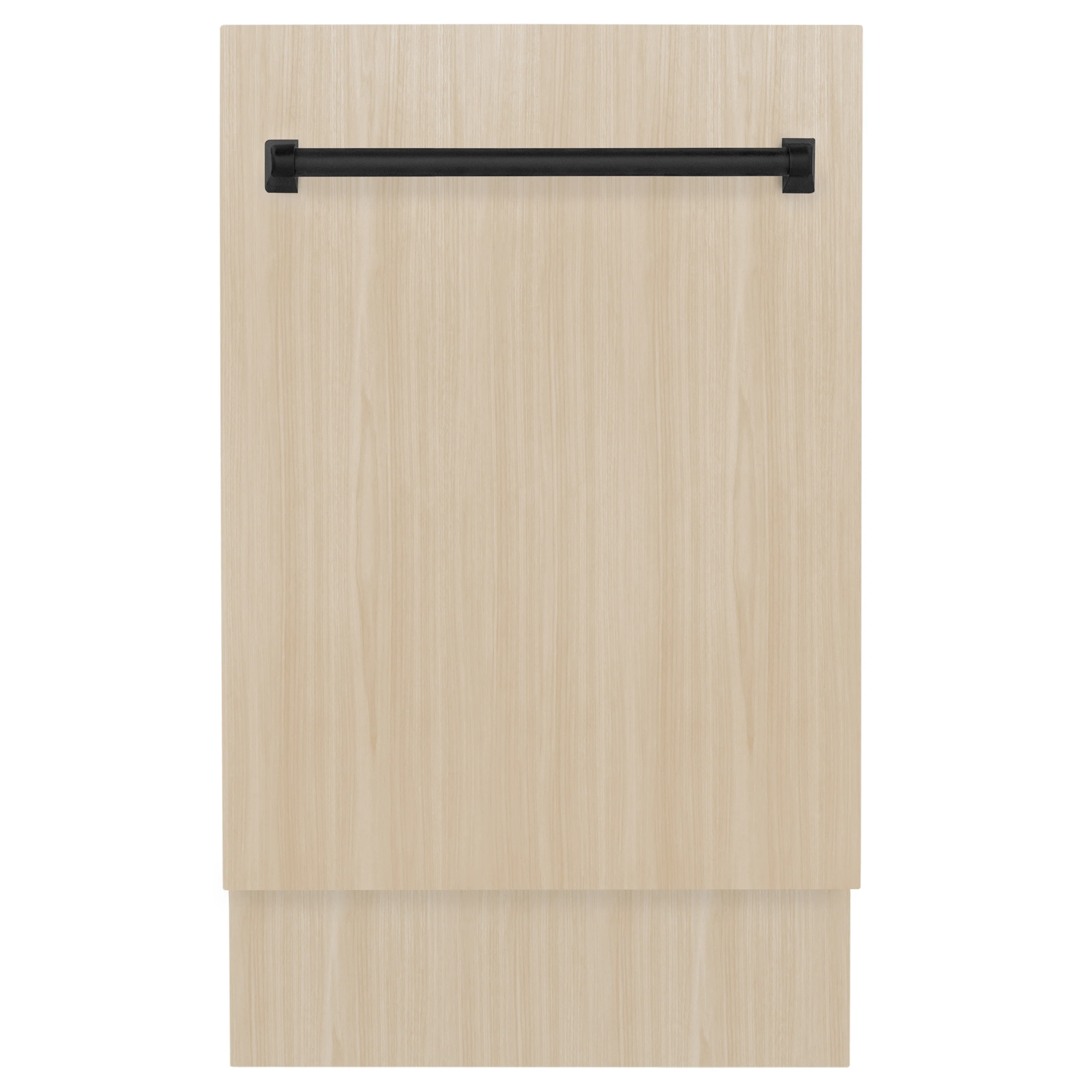 ZLINE Autograph Edition 18” Tallac Series 3rd Rack Top Control Dishwasher in Custom Panel Ready with Matte Black Handle, 51dBa (DWVZ-18-MB)