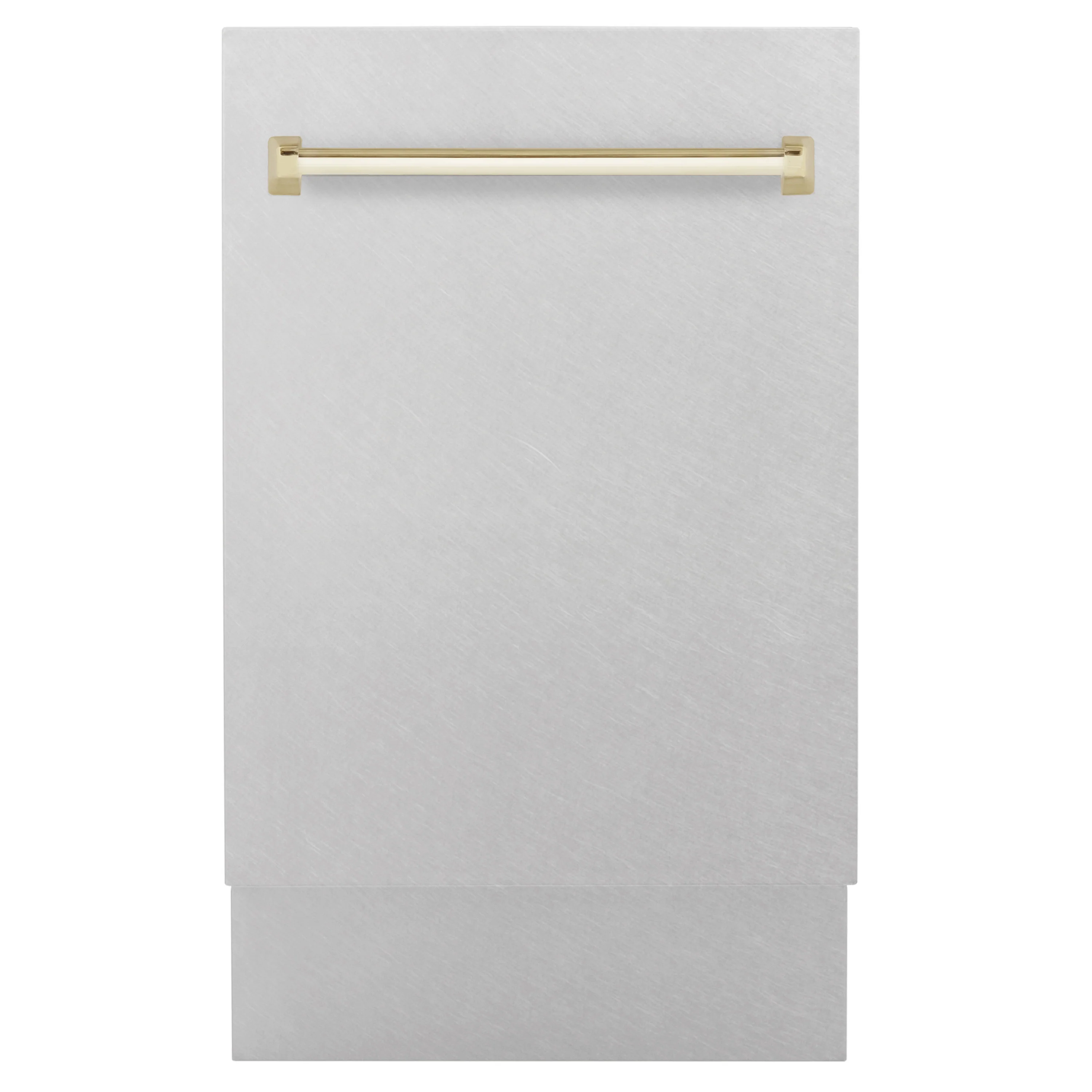 ZLINE Autograph Edition 18” Tallac Series 3rd Rack Top Control Built-In Dishwasher in Fingerprint Resistant Stainless Steel with Polished Gold Handle, 51dBa (DWVZ-SN-18-G) - Image 5
