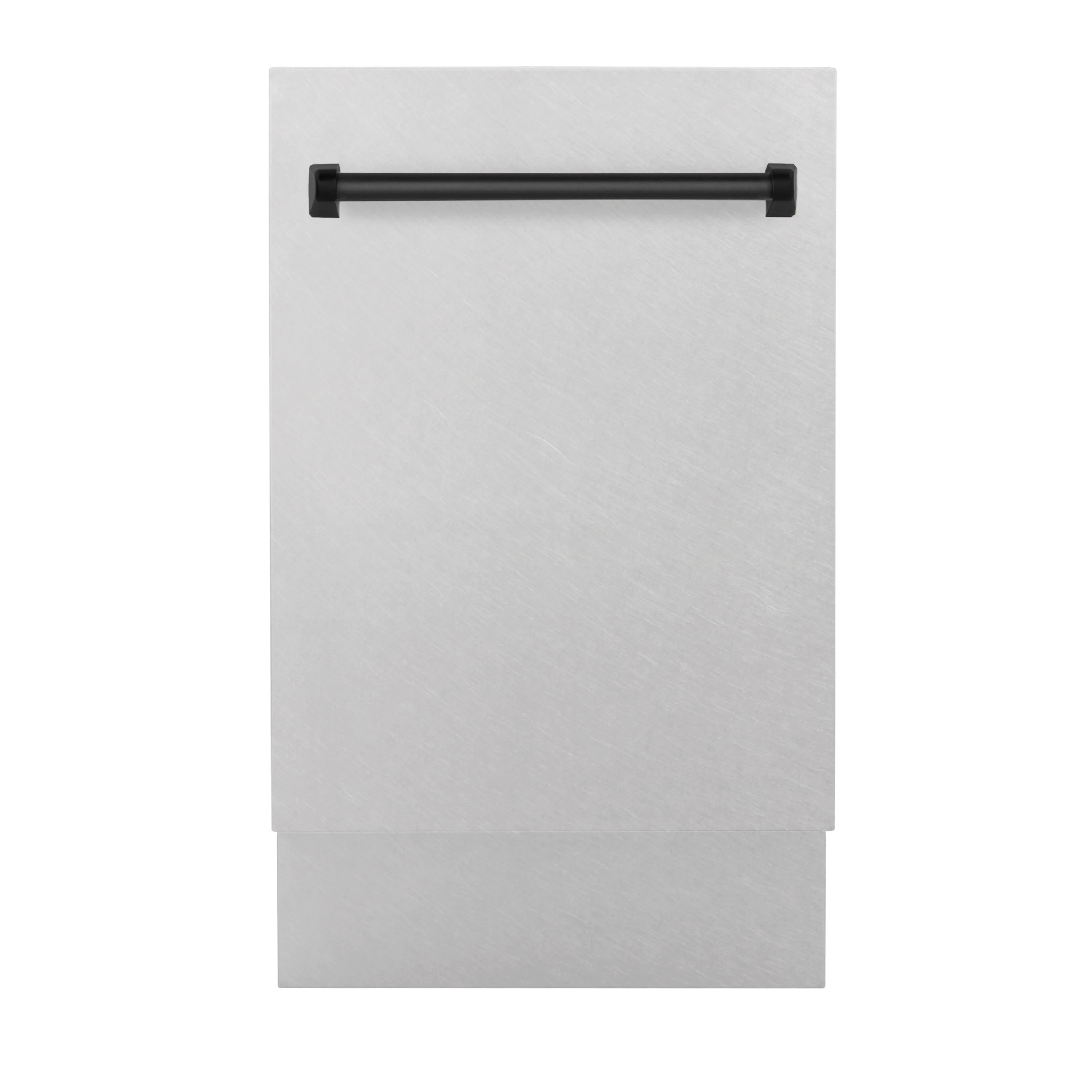 ZLINE Autograph Edition 18” Tallac Series 3rd Rack Top Control Built-In Dishwasher in Fingerprint Resistant Stainless Steel with Matte Black Handle, 51dBa (DWVZ-SN-18-MB) - Image 3