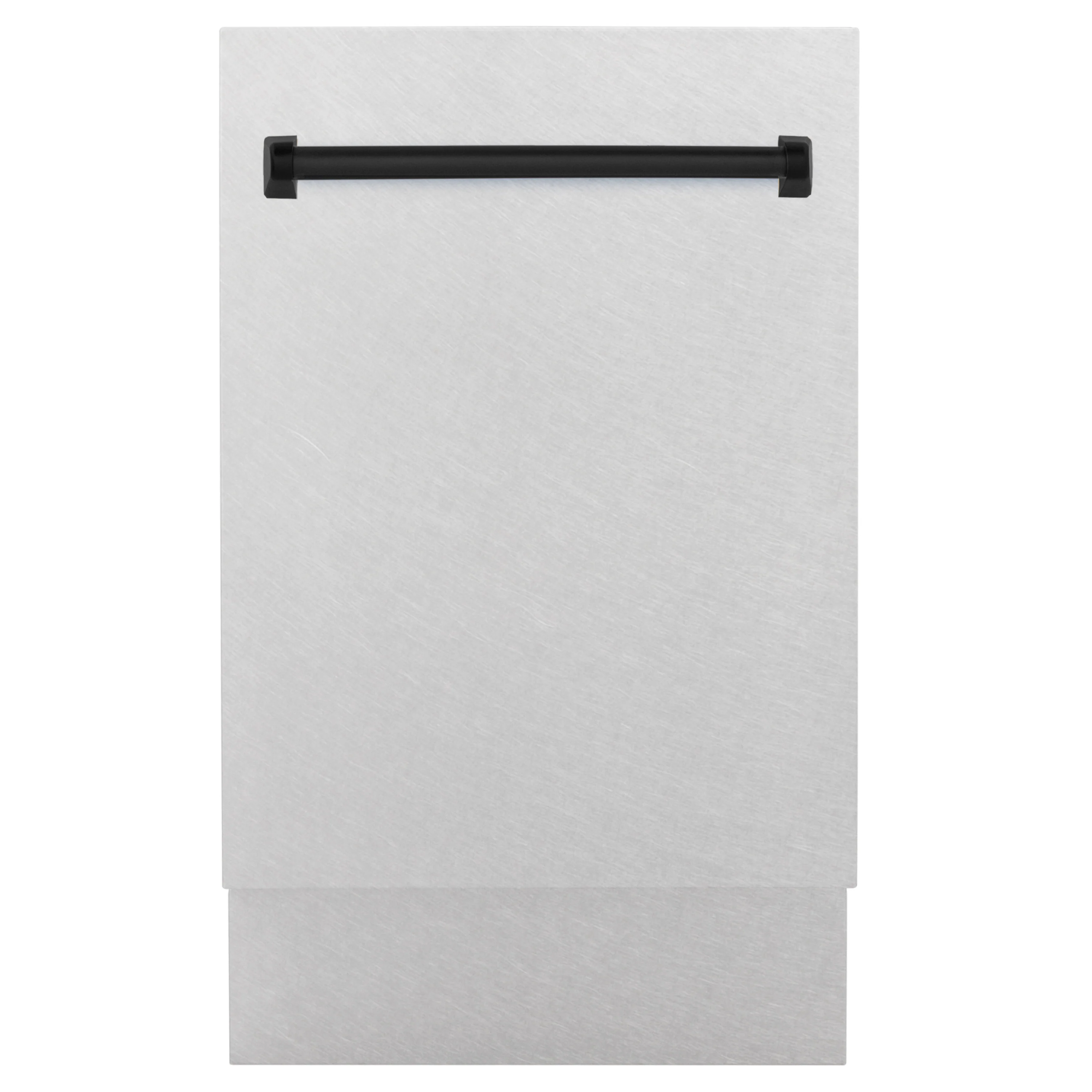 ZLINE Autograph Edition 18” Tallac Series 3rd Rack Top Control Built-In Dishwasher in Fingerprint Resistant Stainless Steel with Matte Black Handle, 51dBa (DWVZ-SN-18-MB) - Image 4