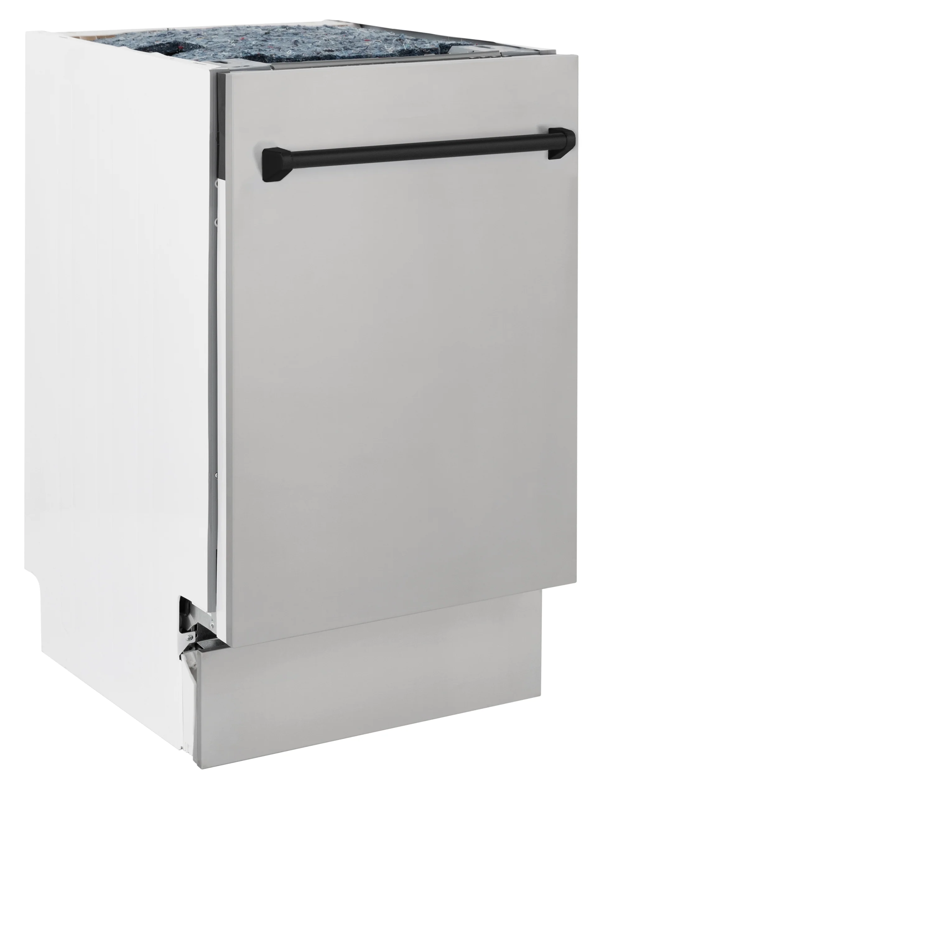 ZLINE Autograph Edition 18” Tallac Series 3rd Rack Top Control Built-In Dishwasher in Stainless Steel with Matte Black Handle, 51dBa (DWVZ-304-18-MB) - Image 6