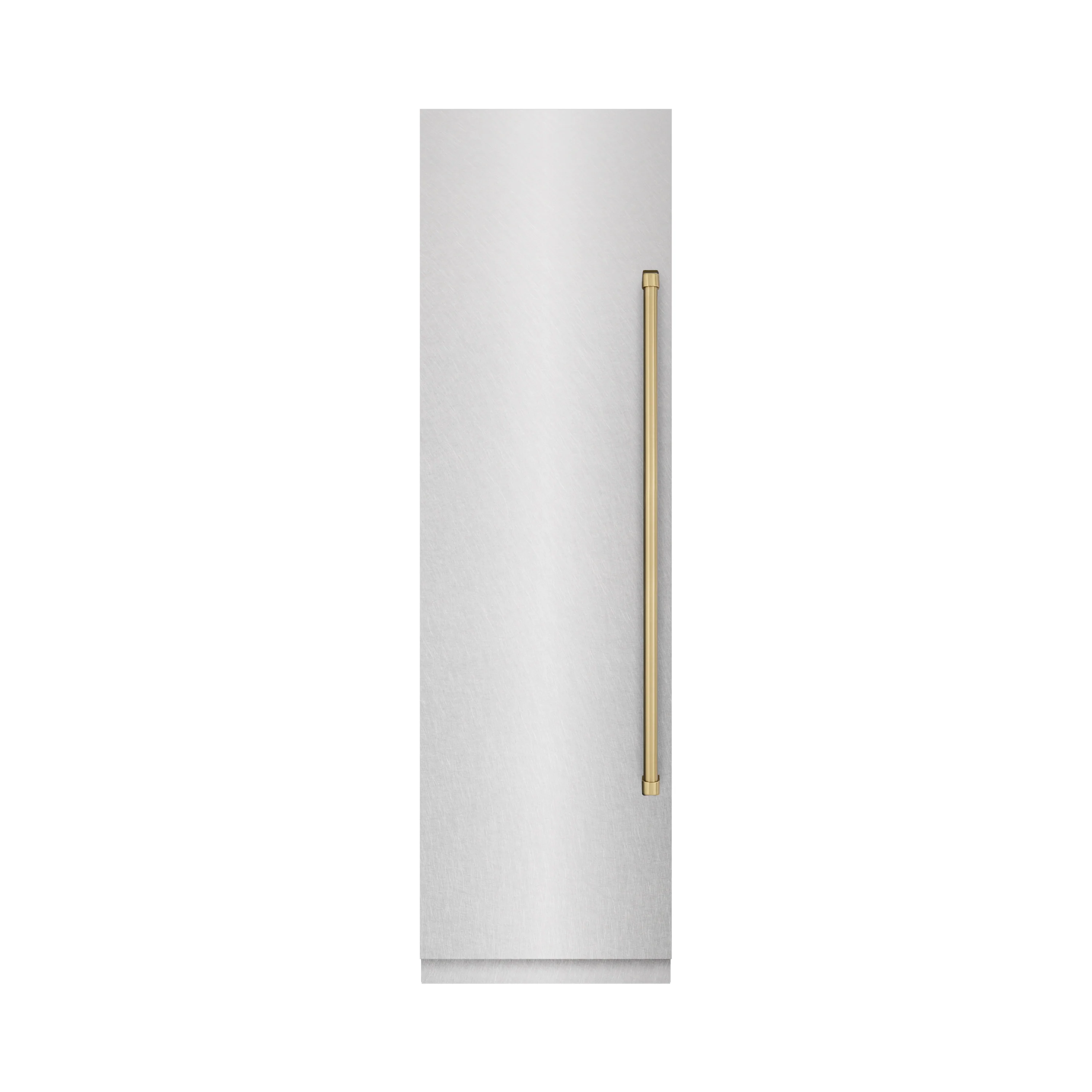 ZLINE Autograph Edition 24 in. 12.4 cu. ft. Column Freezer in Satin Stainless Steel with Graphite Gray Interior and Champagne Bronze Accents (RCFVZ-SN-24-CB) - Image 3