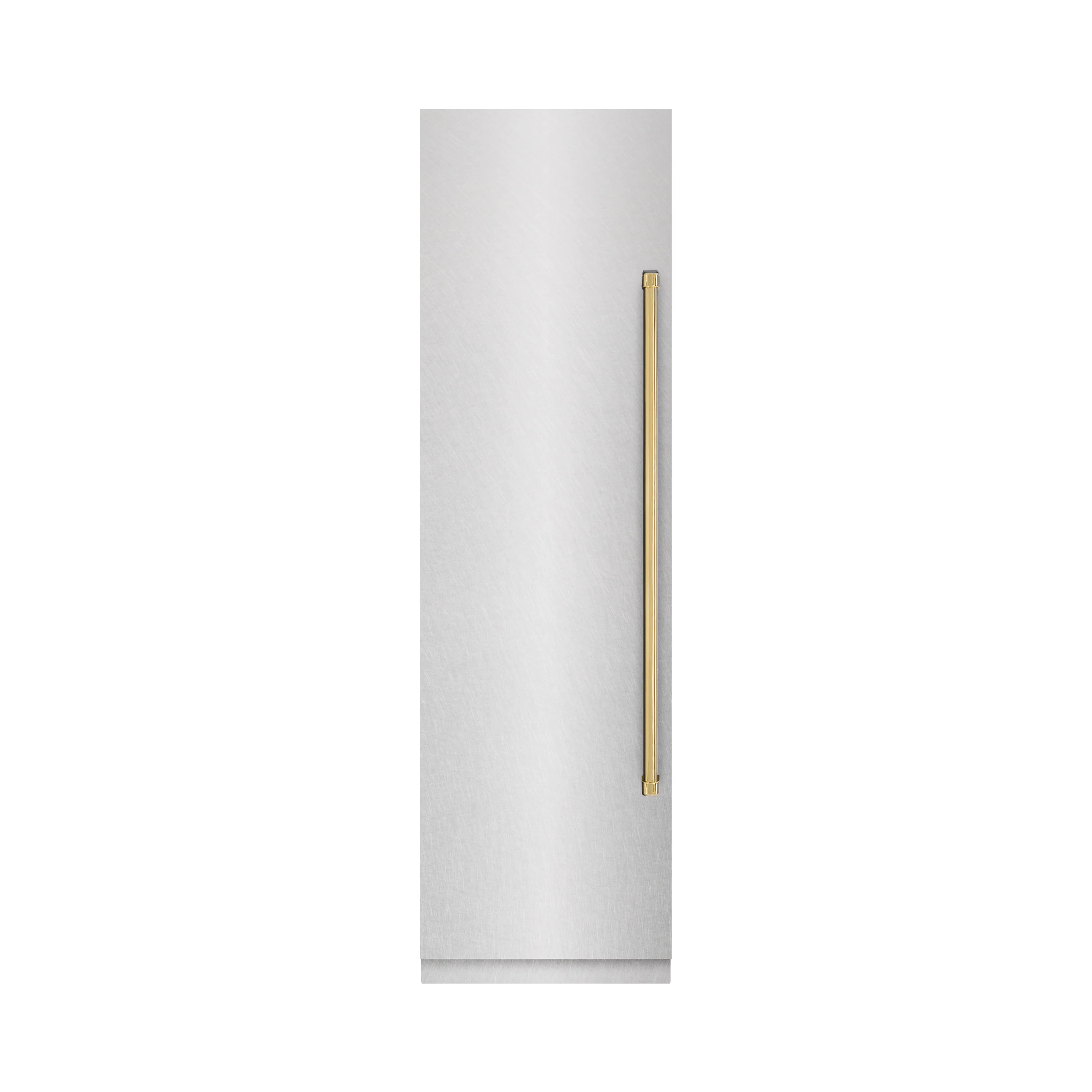 ZLINE Autograph Edition 24 in. 12.4 cu. ft. Column Freezer in Satin Stainless Steel with Graphite Gray Interior and Polished Gold Accents (RCFVZ-SN-24-G) - Image 3