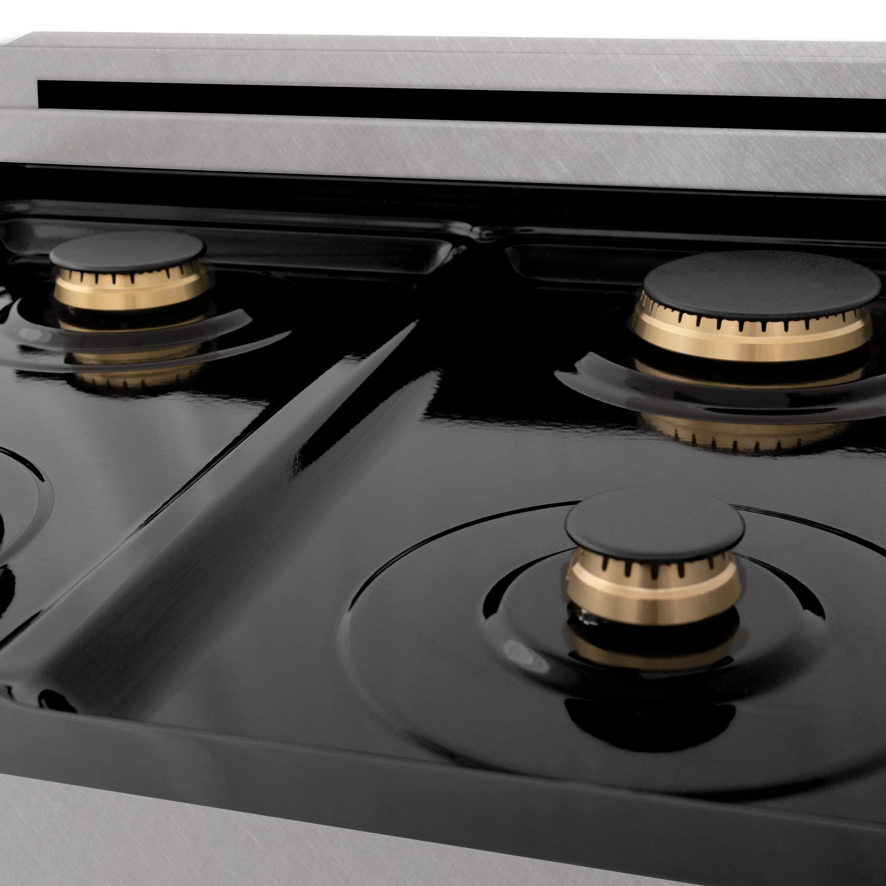ZLINE Autograph Edition 24 in. 2.8 cu. ft. Legacy Dual Fuel Range with 4 Burner Gas Cooktop and Electric Convection Oven in Satin Stainless Steel and Matte Black Accents (RASZ-SN-24-MB) - Image 10
